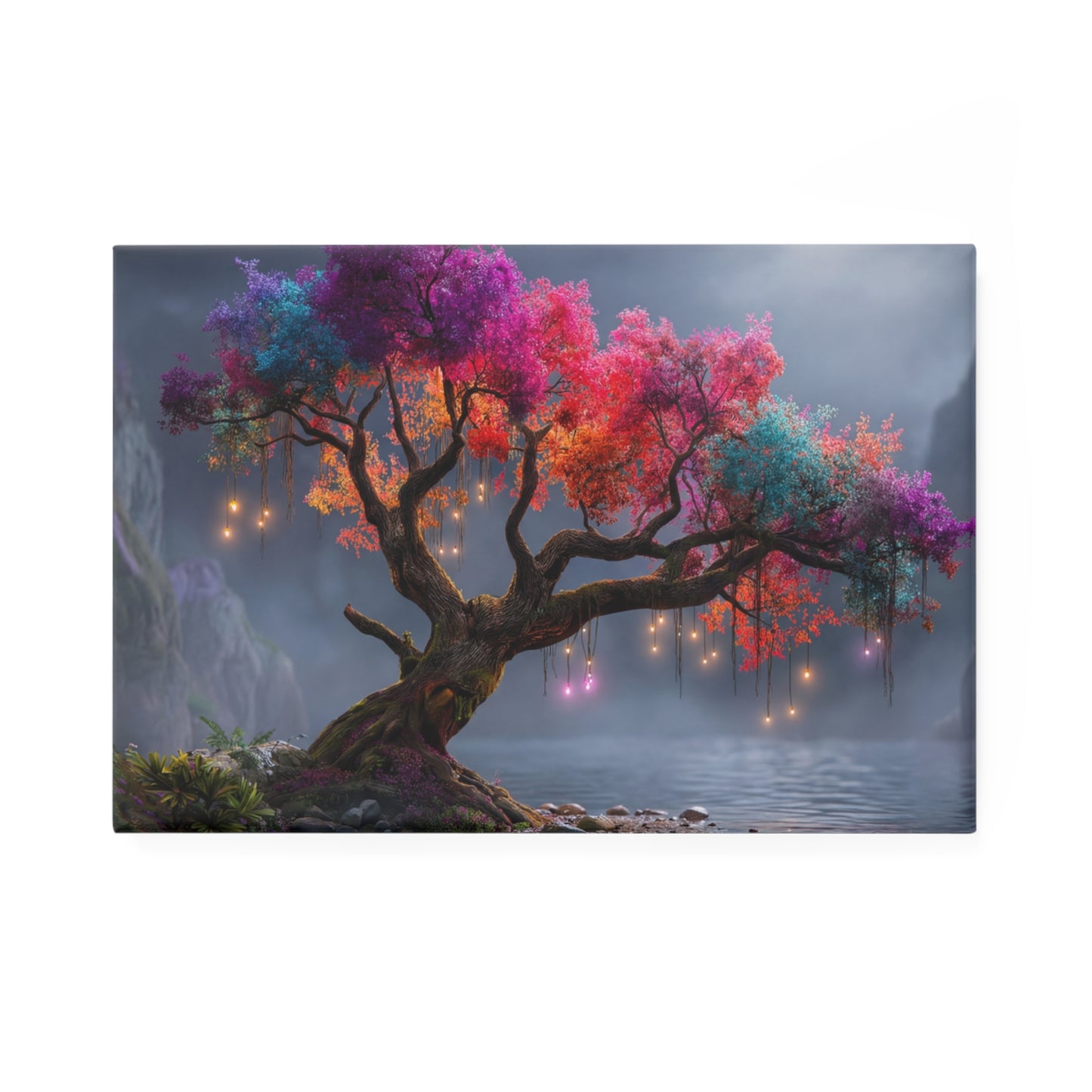Prismatic Grove Button Magnet, Rectangle (1 & 10 pcs) – Moonlit Spectrum Canopy