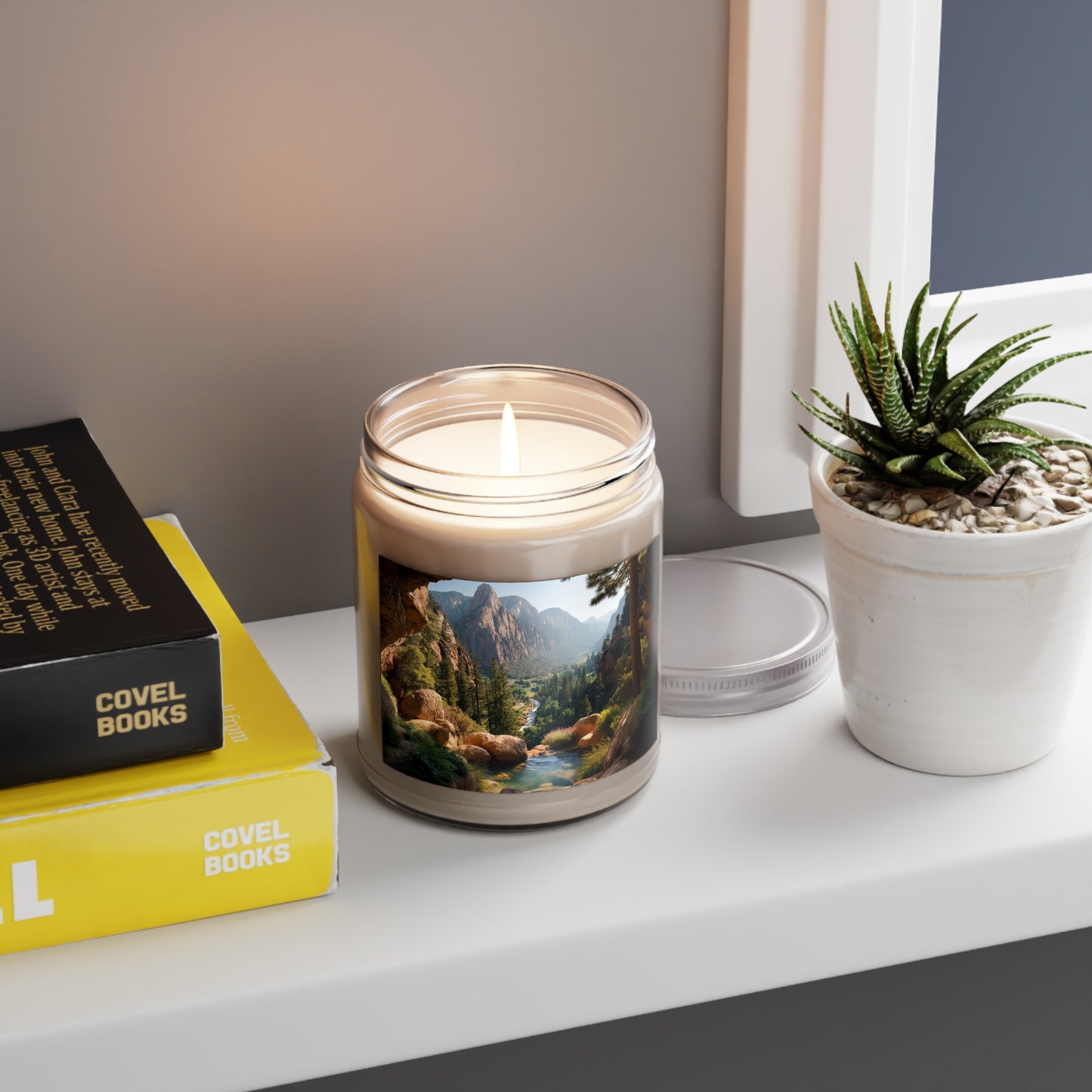 Canyon River Vista Scented Soy Candles with White Lid, 9oz – Sunlit Valley Sanctuary
