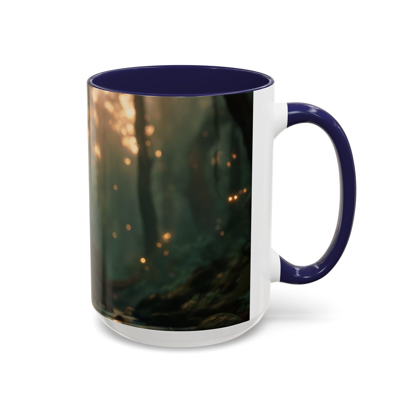 Winged Guardian Accent Coffee Mug (11, 15oz) – Twilight Forest Sentinels