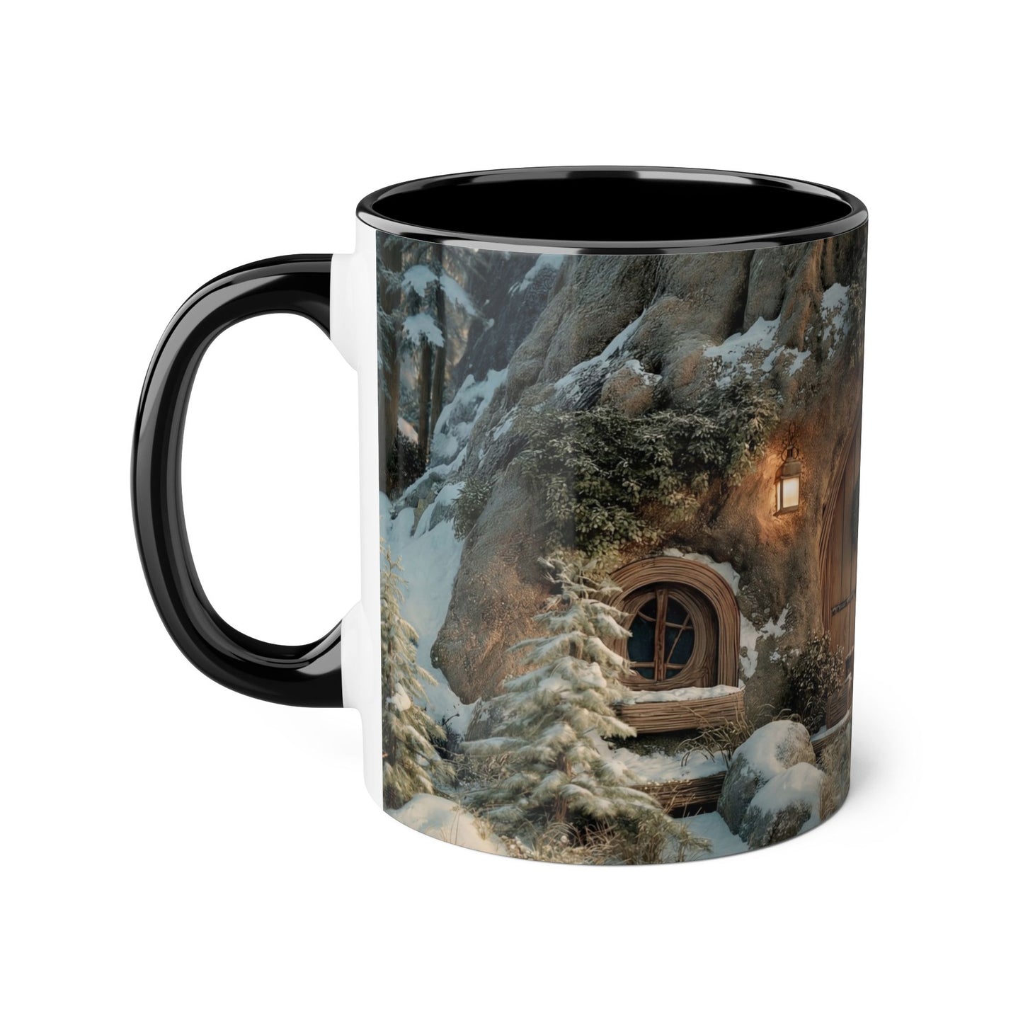 Hobbit Hill Accent Mugs, 11oz – Snow-Kissed Stone Doorway