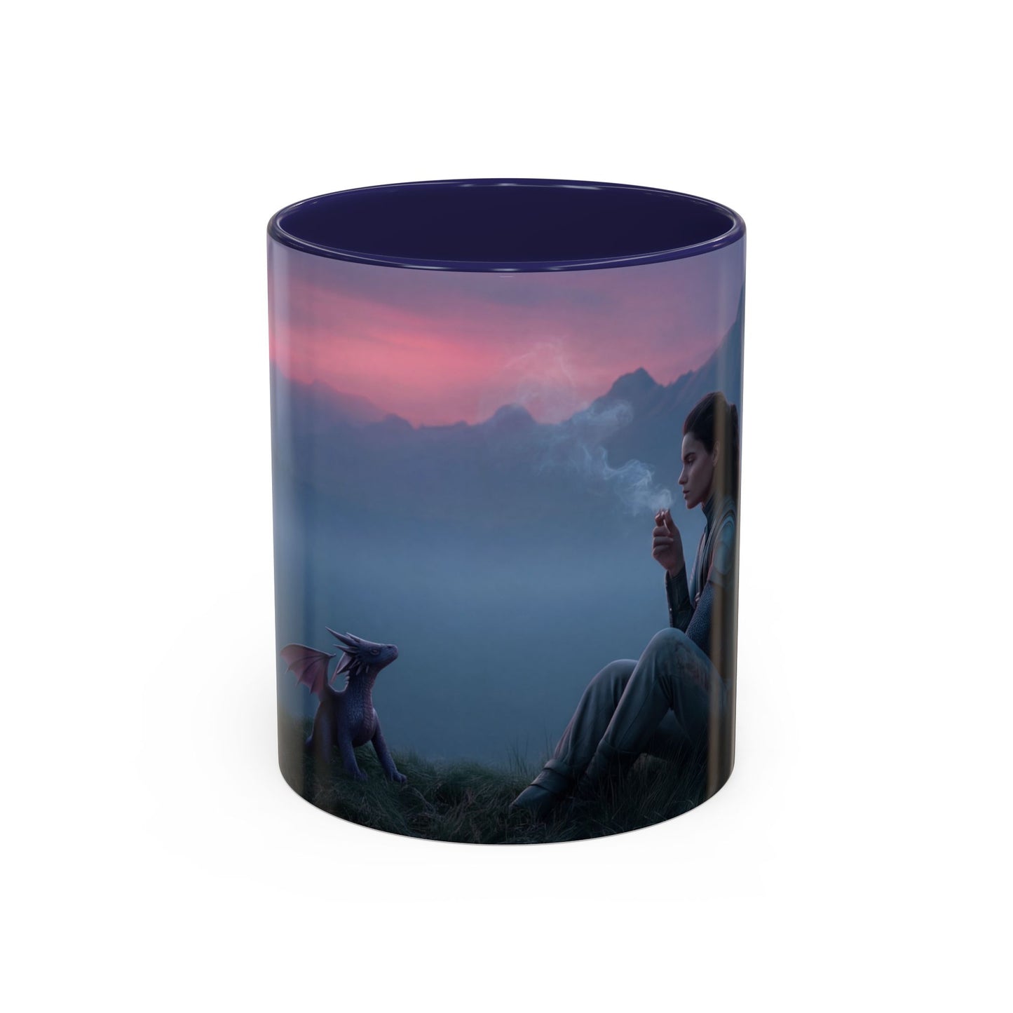 Sentinel and Dragon Accent Coffee Mug (11, 15oz) – Twilight Summit Rest