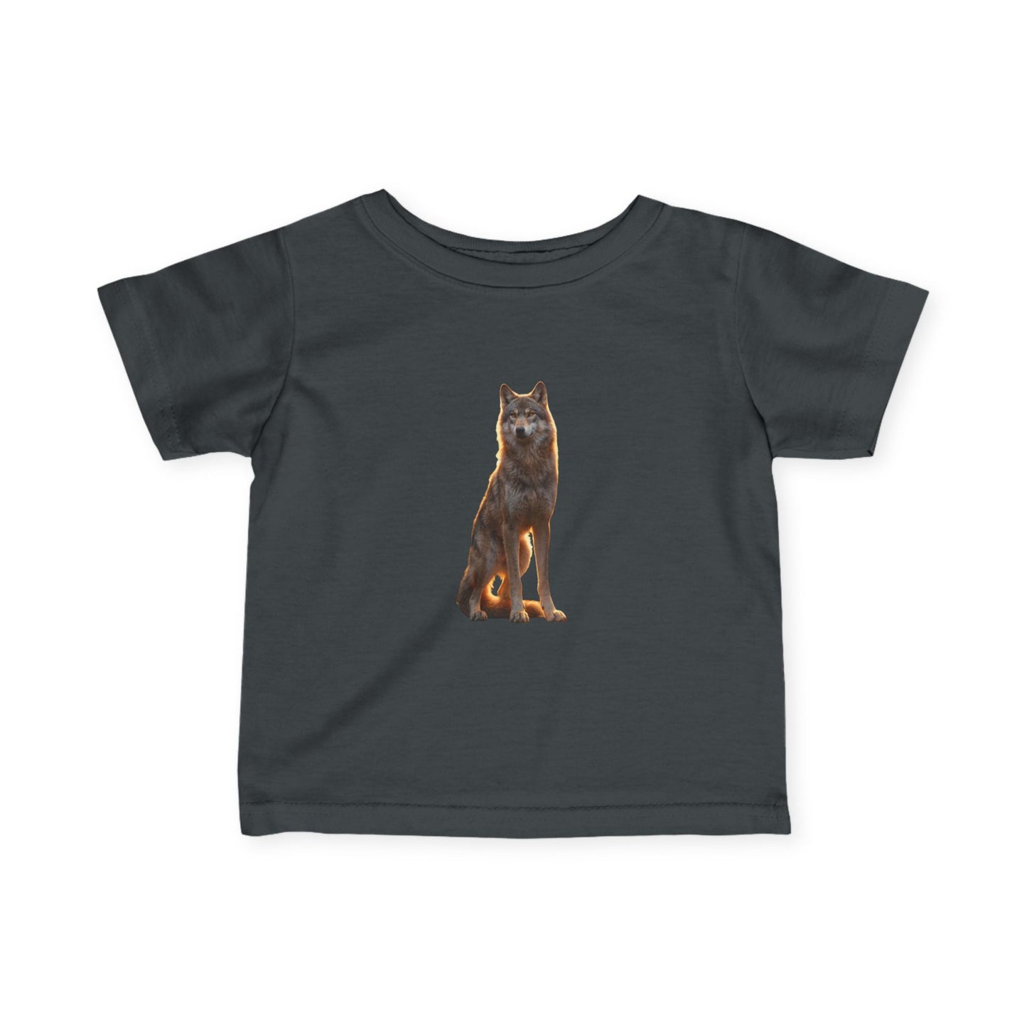 Golden Hour Wolf Infant Fine Jersey Tee – Sentinel in Twilight Light