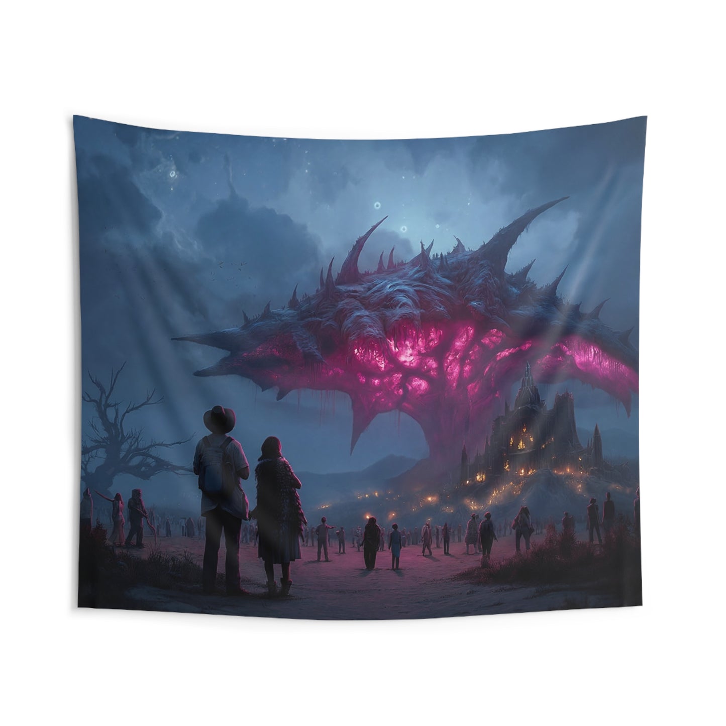 Celestial Leviathan Wall Tapestry – Twilight’s Glimmering Horror