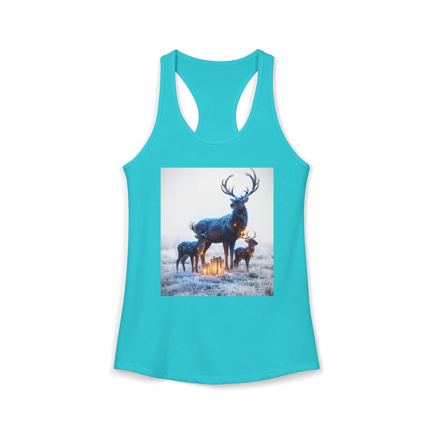 Starlit Stag Trio Women's Ideal Racerback Tank – Frosty Forest Gift Guardians