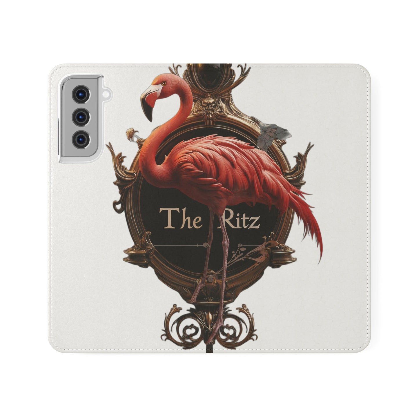 The Ritz Flamingo Flip Cases – Gilded Ornate Frame Art Design