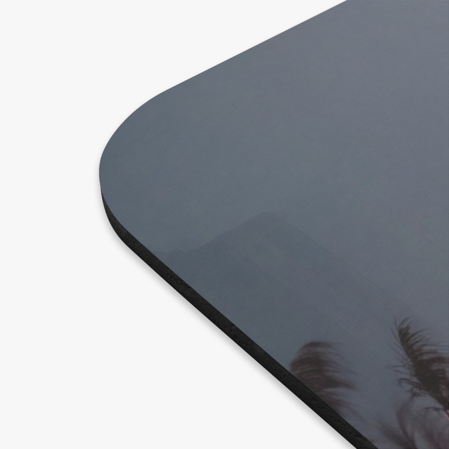 Crimson Carnival Tent Mouse Pad – Foggy Shoreline Wonder