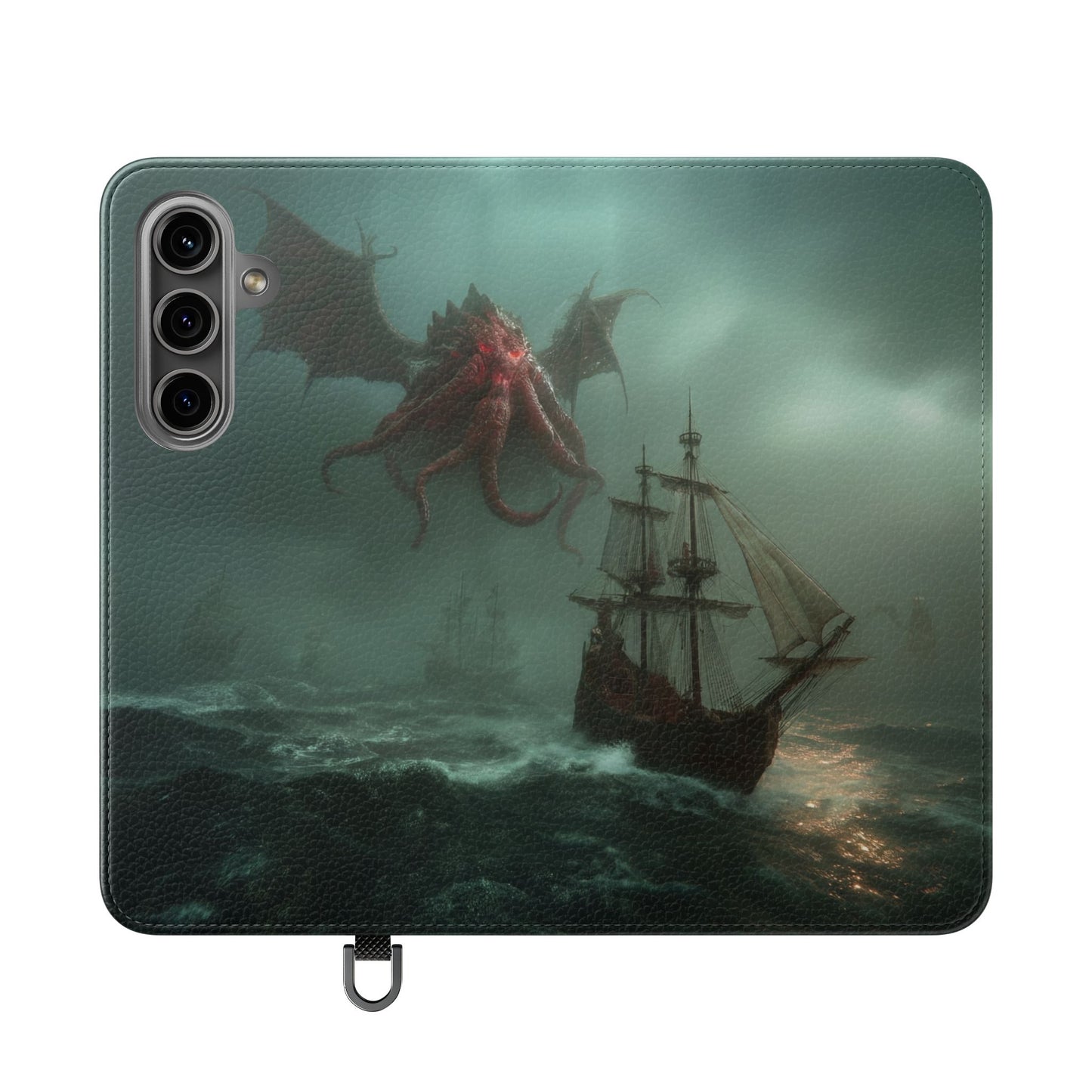 Leviathan Dragon Flip Cases – Crimson Sentinel at Sea