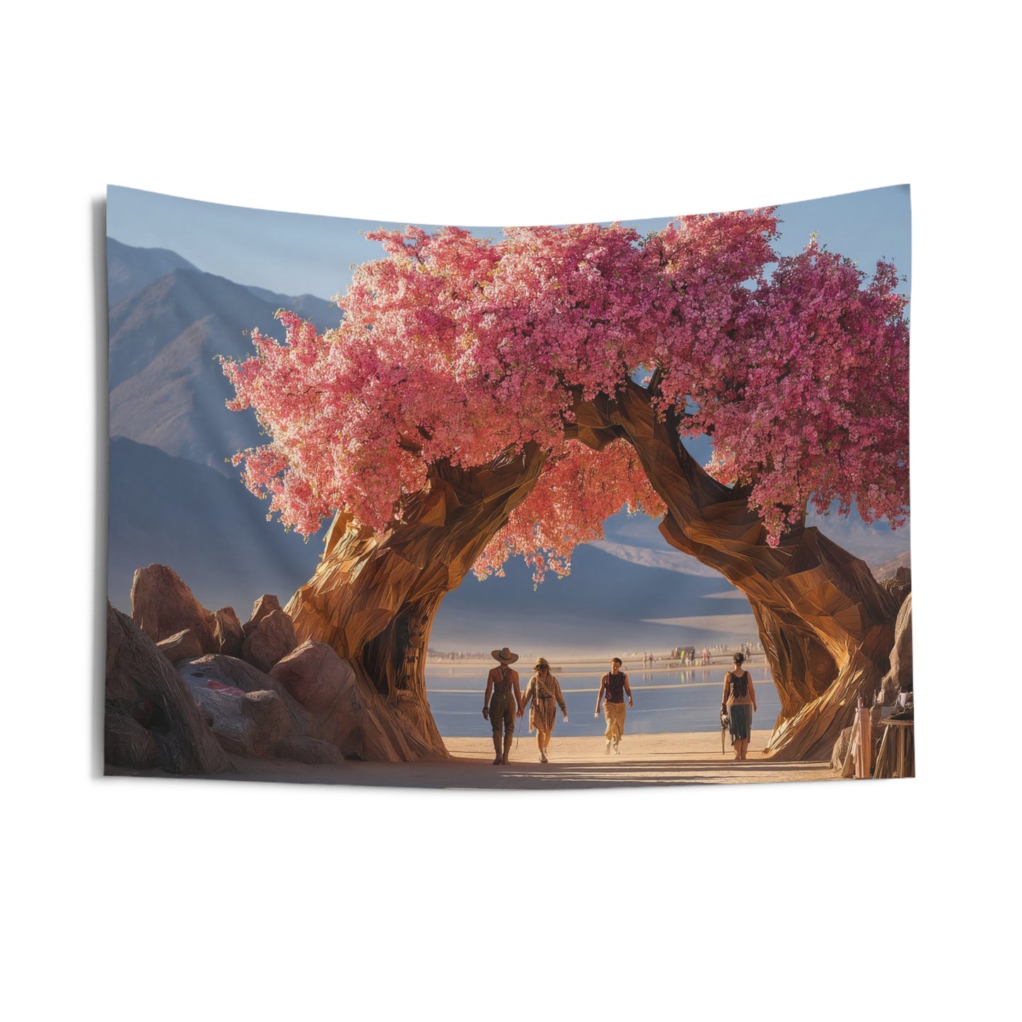 Blossoming Archway Wall Tapestry – Desert Bloom Sanctuary