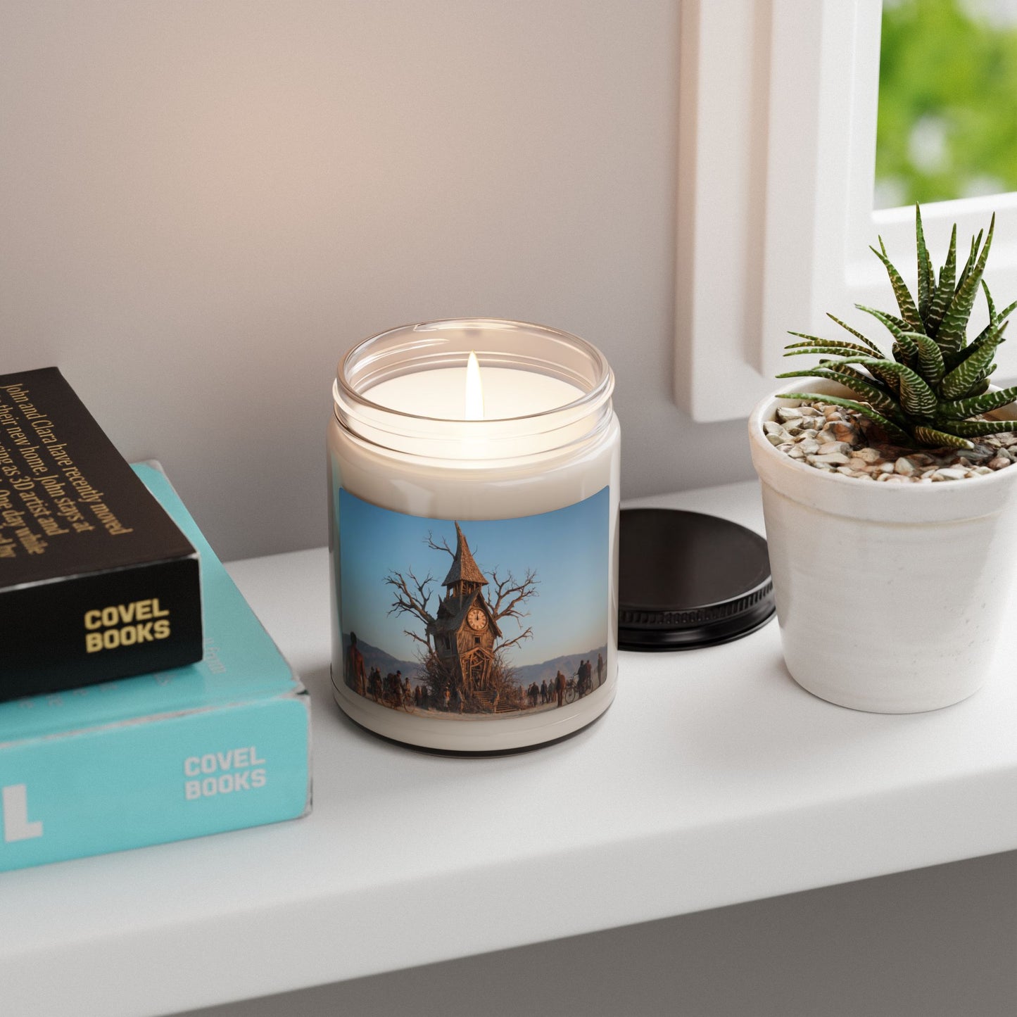 Clock Tower in the Withered Tree Scented Soy Candle, 9oz – Timeless Dust and Sunlit Wanderers