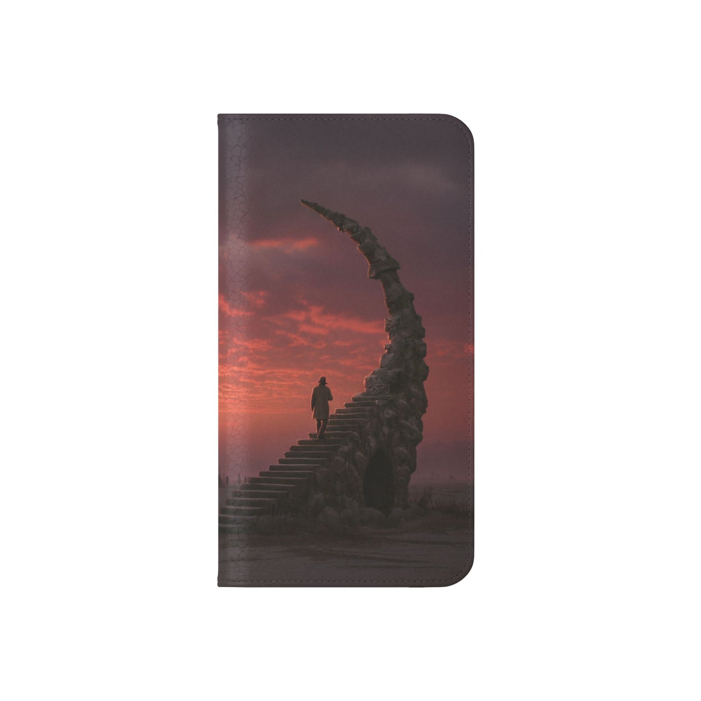 Twilight Sentinel Flip Cases – Moonlit Stairway to the Horizon