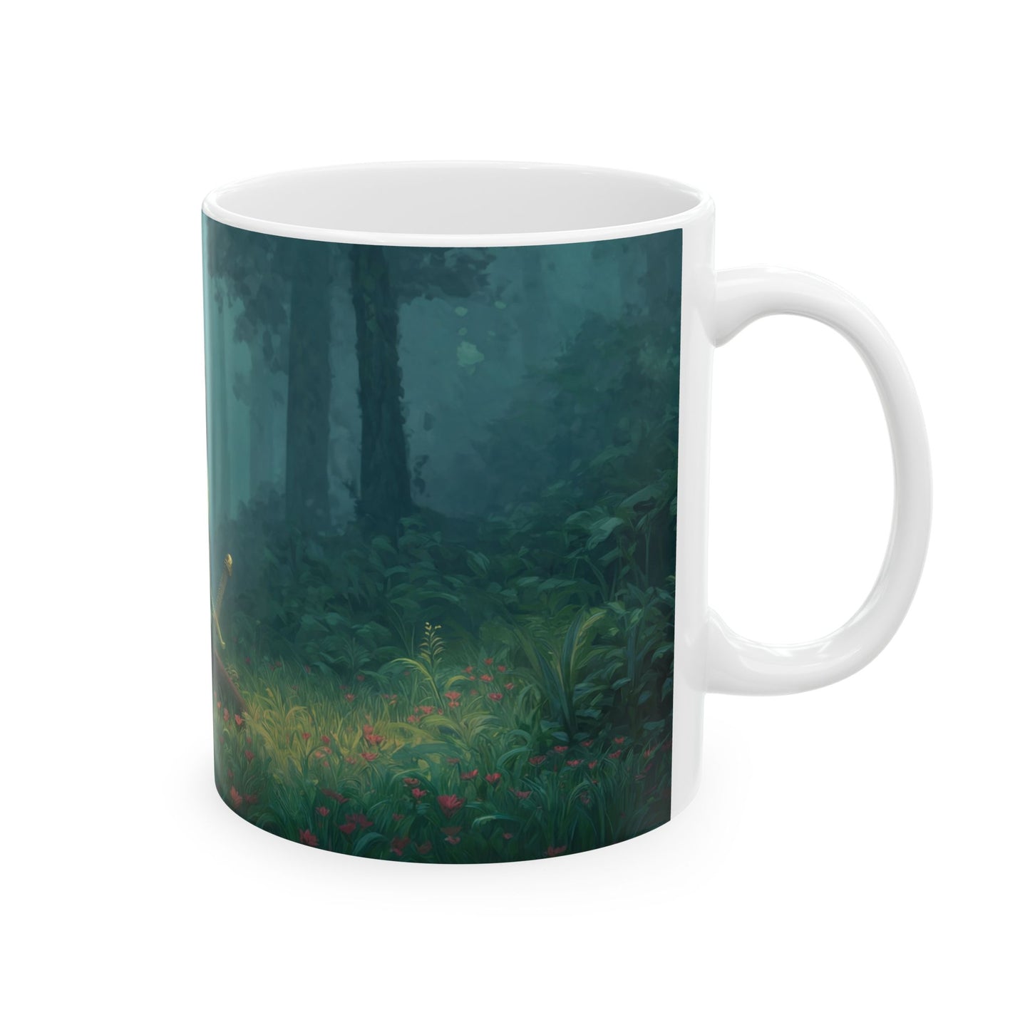 Forest Sentinel Ceramic Mug – Verdant Grove Guardian
