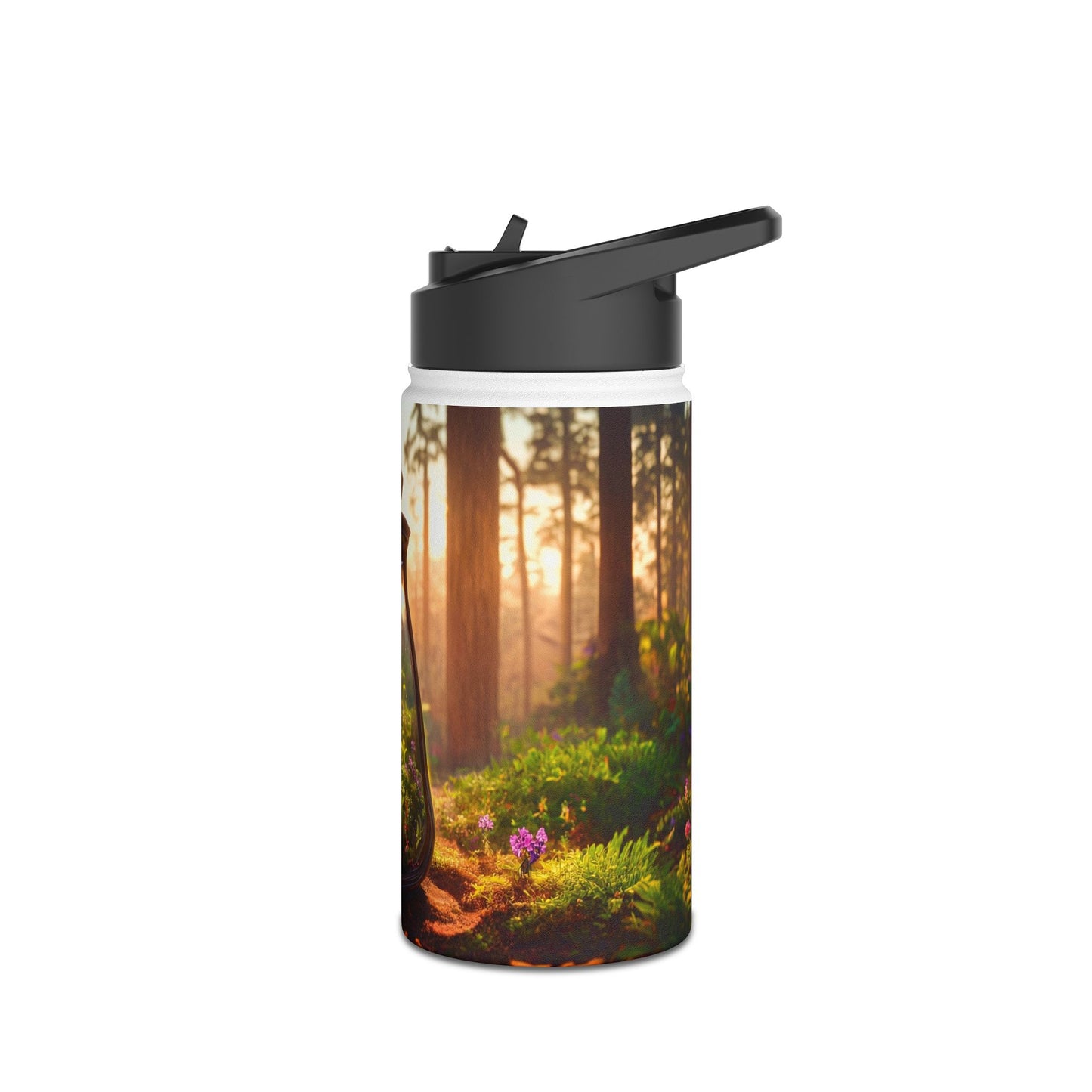 Forest in a Bottle Stainless Steel Water Bottle – Sunlit Miniature Wilderness