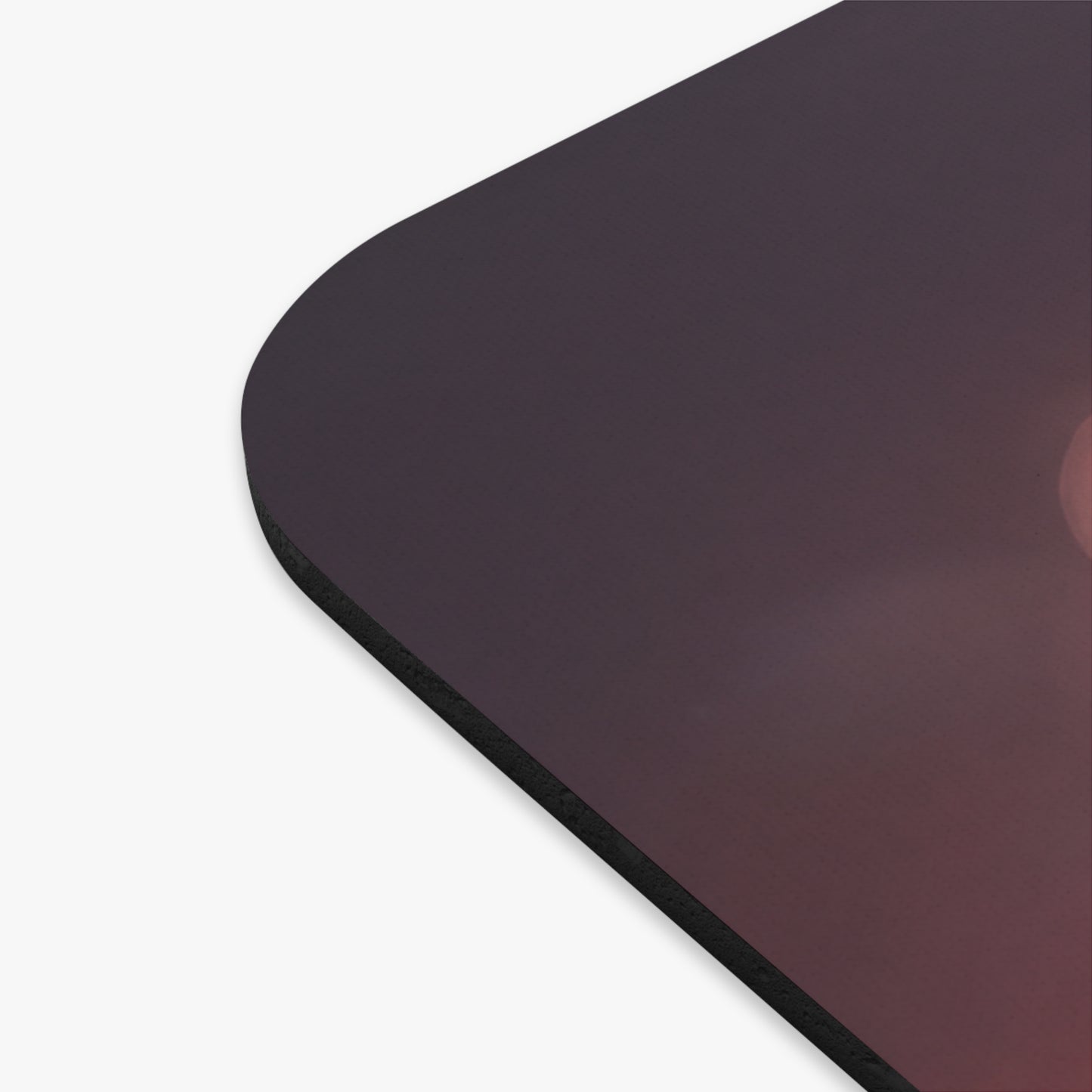 Lone Traveler Ascending Staircase Mouse Pad – Crimson Twilight Odyssey