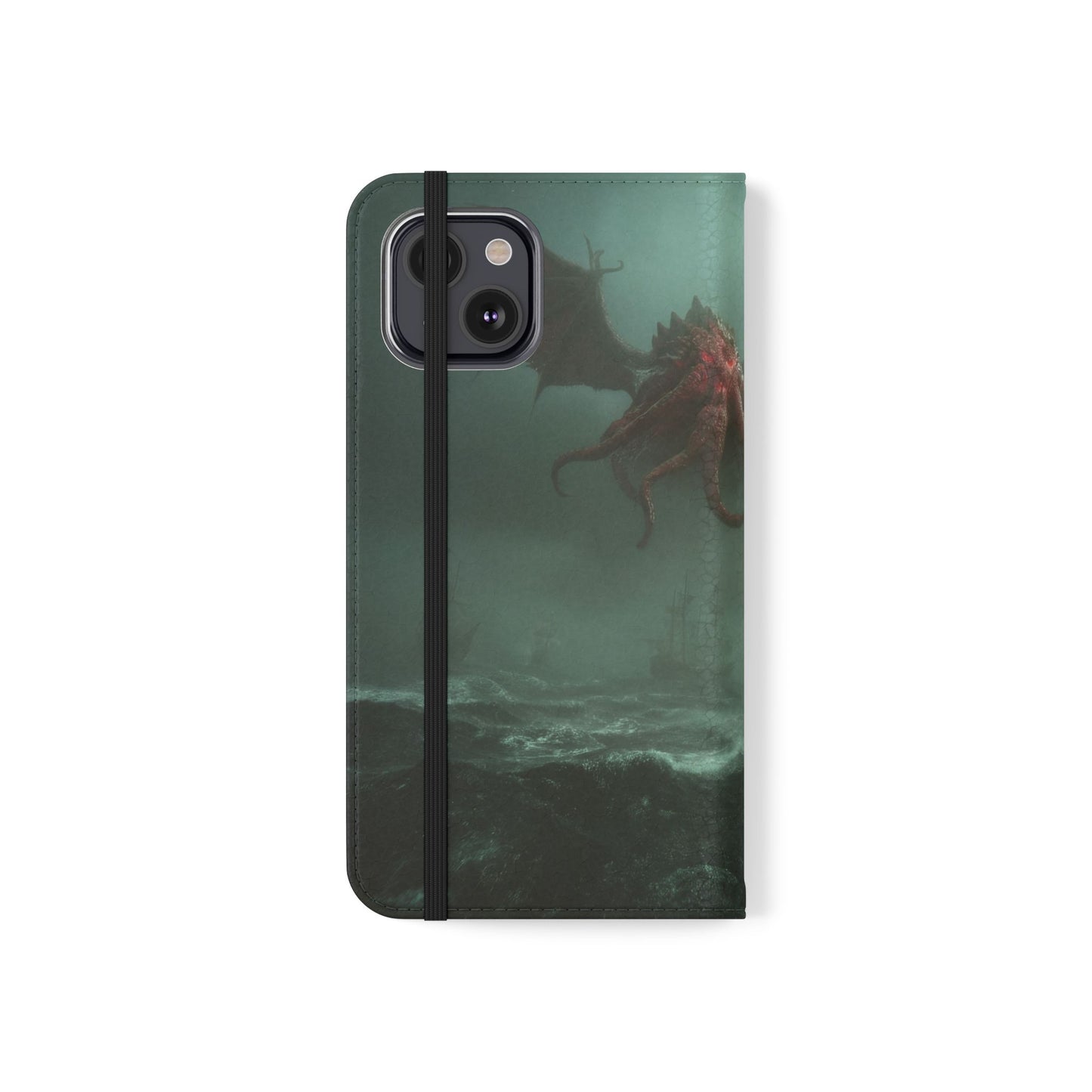 Leviathan Dragon Flip Cases – Crimson Sentinel at Sea