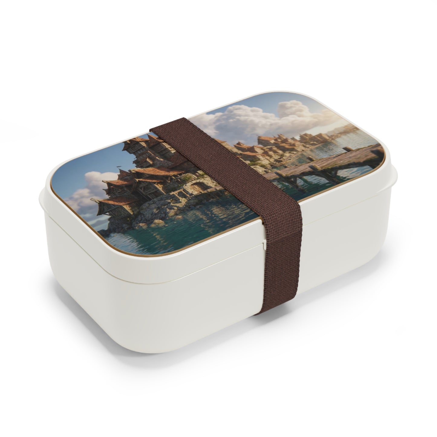 Harbor’s Whisper Bento Lunch Box – Coastal Viking Village Dreamscape