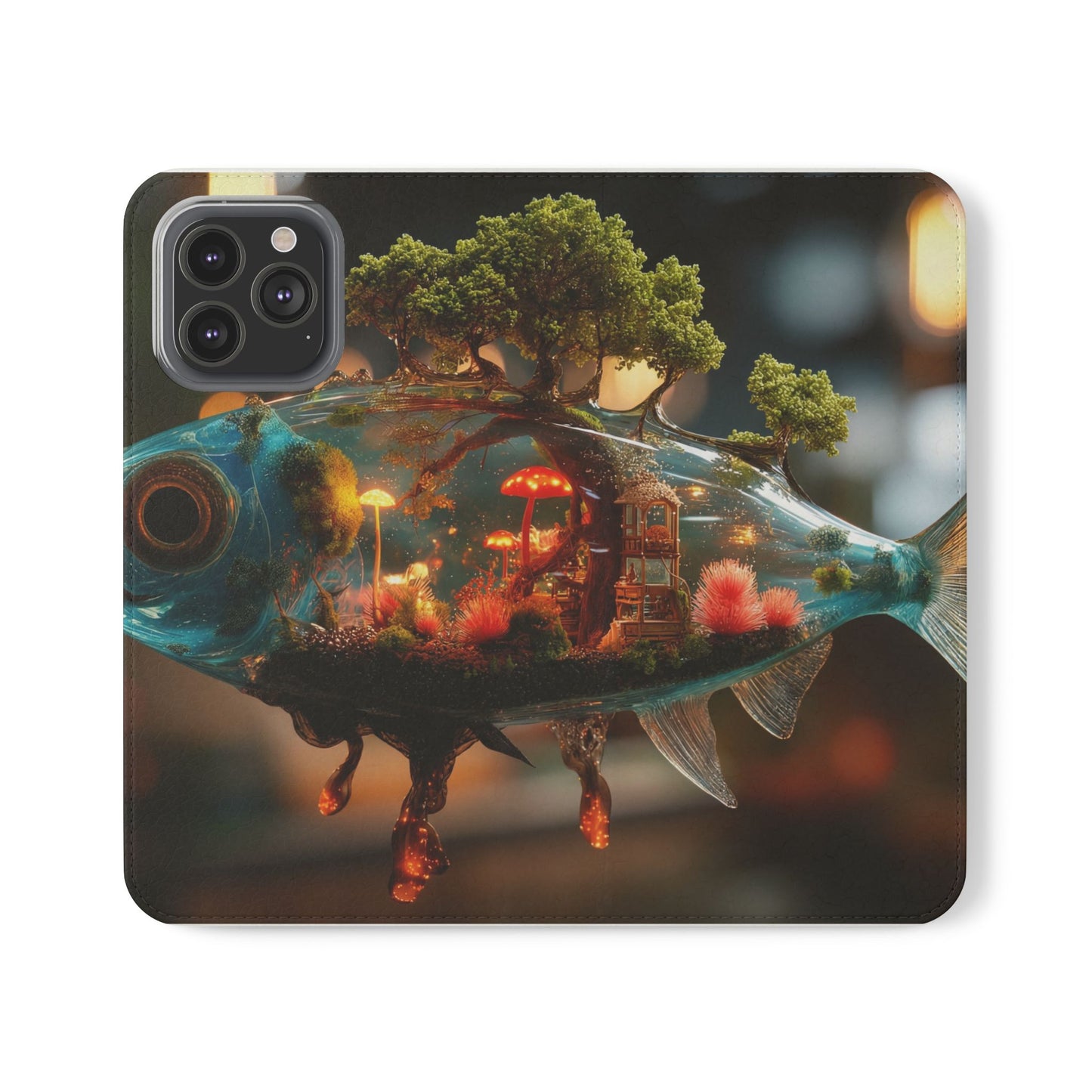 Forest Fish Flip Case – Liquid Glowwood Dreamscape