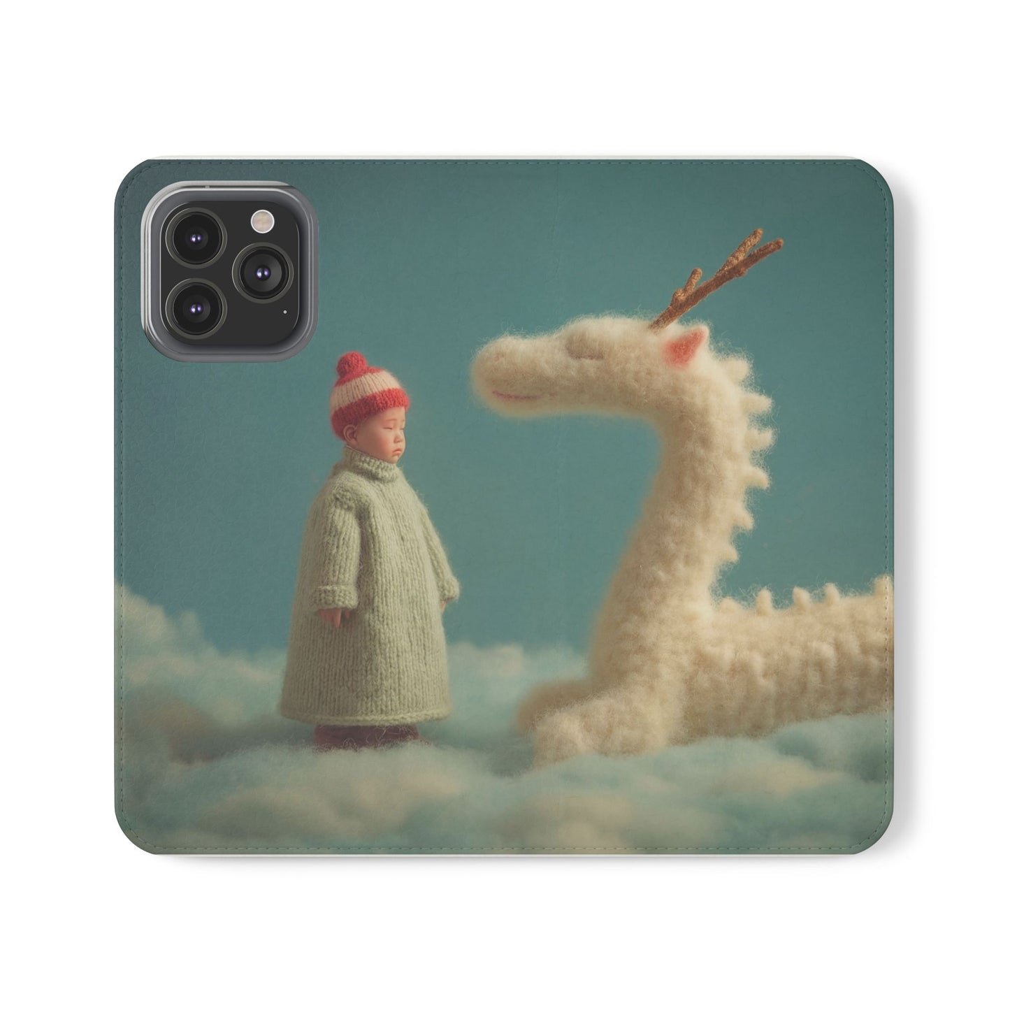 Woolly Dragon & Child Flip Cases – Cloudside Guardians
