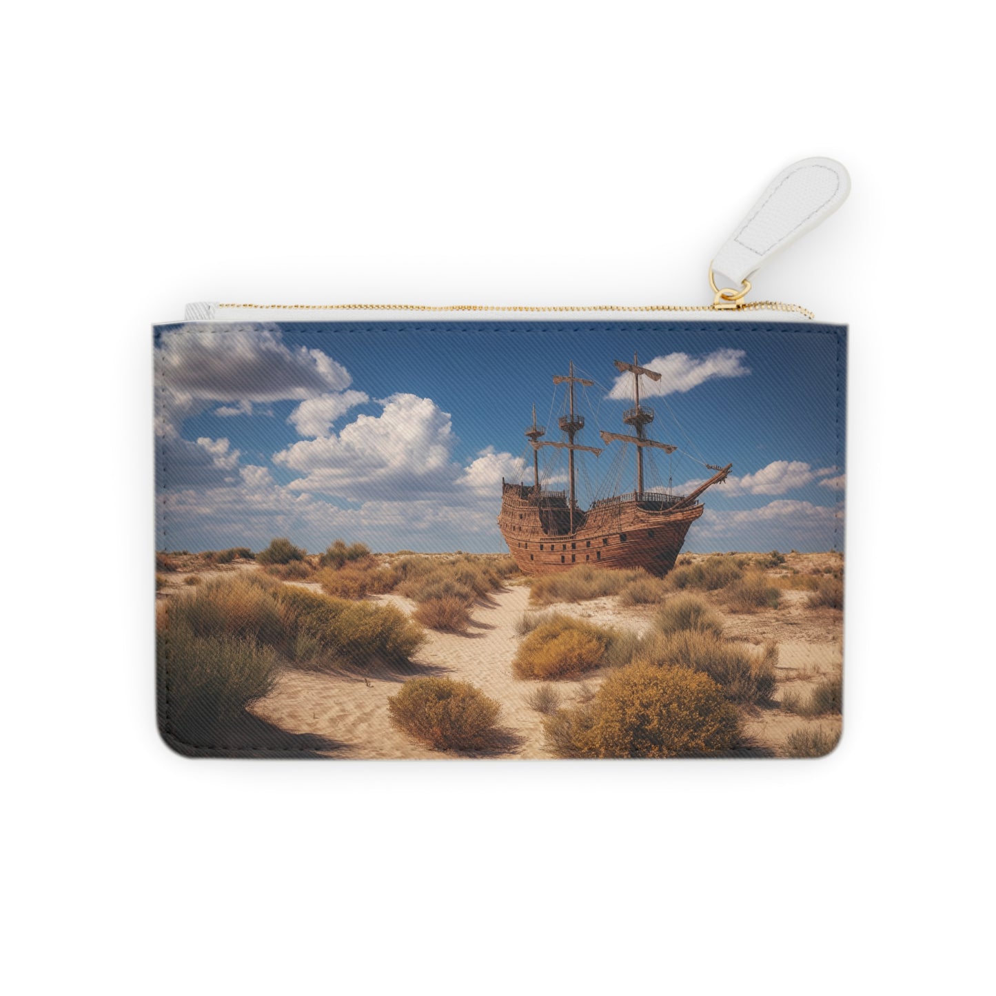 Abandoned Galleon Mini Clutch Bag – Deserted Shipwreck Dreamscape