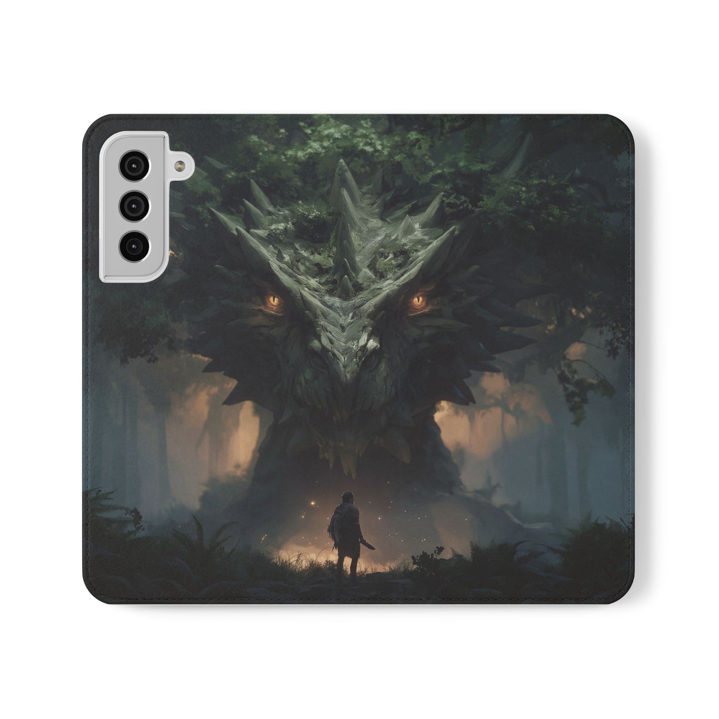 Guardian Beast Flip Cases – Moss-Clad Titan Facing the Wanderer