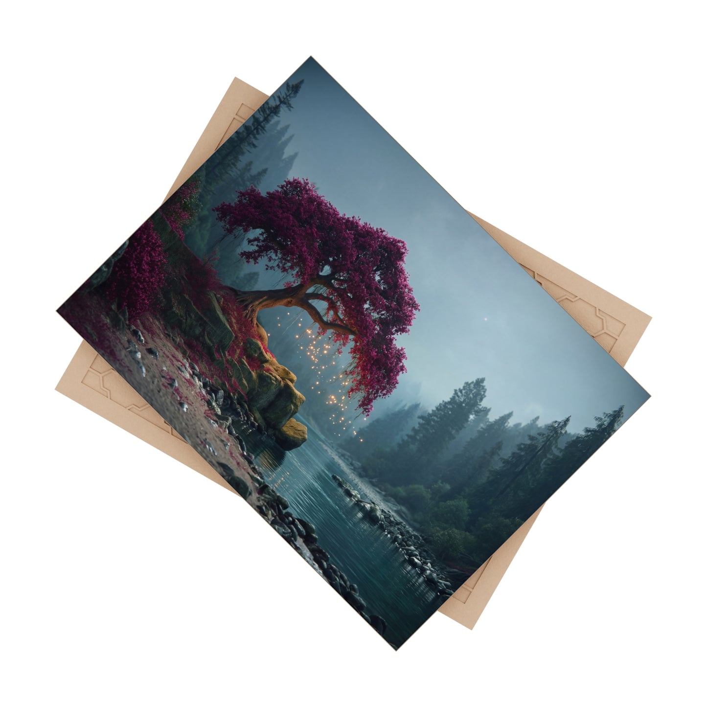 Twilight Blossom Tree Ceramic Photo Tile – Secret Garden Whispers