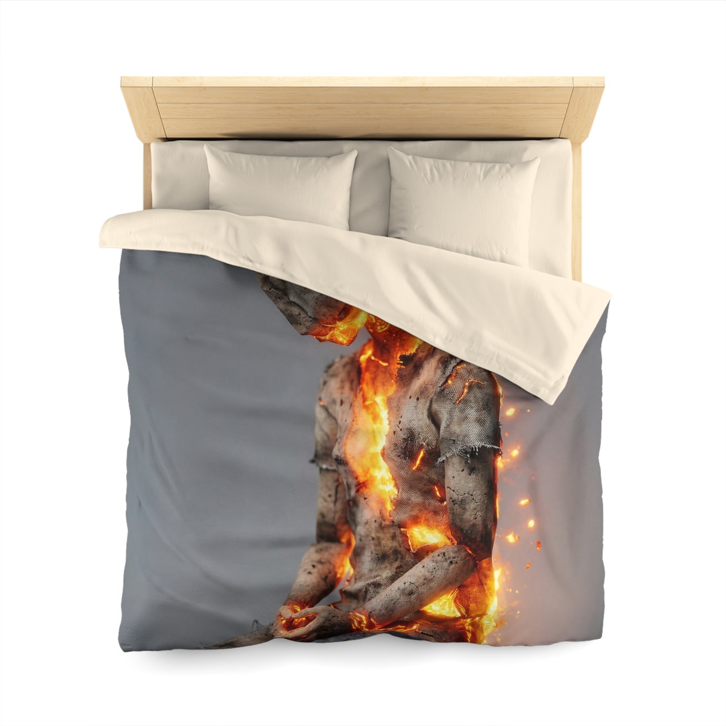 Fiery Awakening Microfiber Duvet Cover – Embers of Inner Transformation