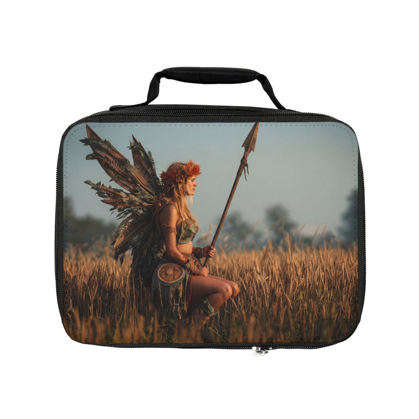 Warrior Fairy in Golden Field Lunch Bag – Guardian of the Harvest