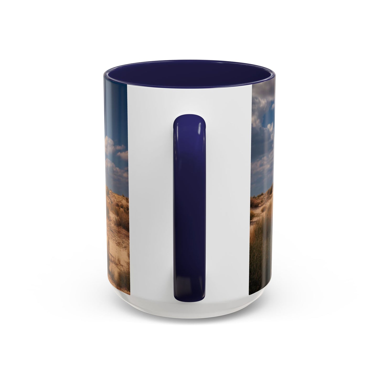 Desert Shipwreck Accent Coffee Mug (11, 15oz) – Golden Sandscape Voyage