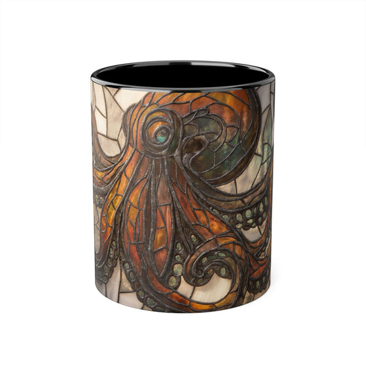 Stained Glass Octopus Accent Mugs, 11oz – Amber Tentacle Garden