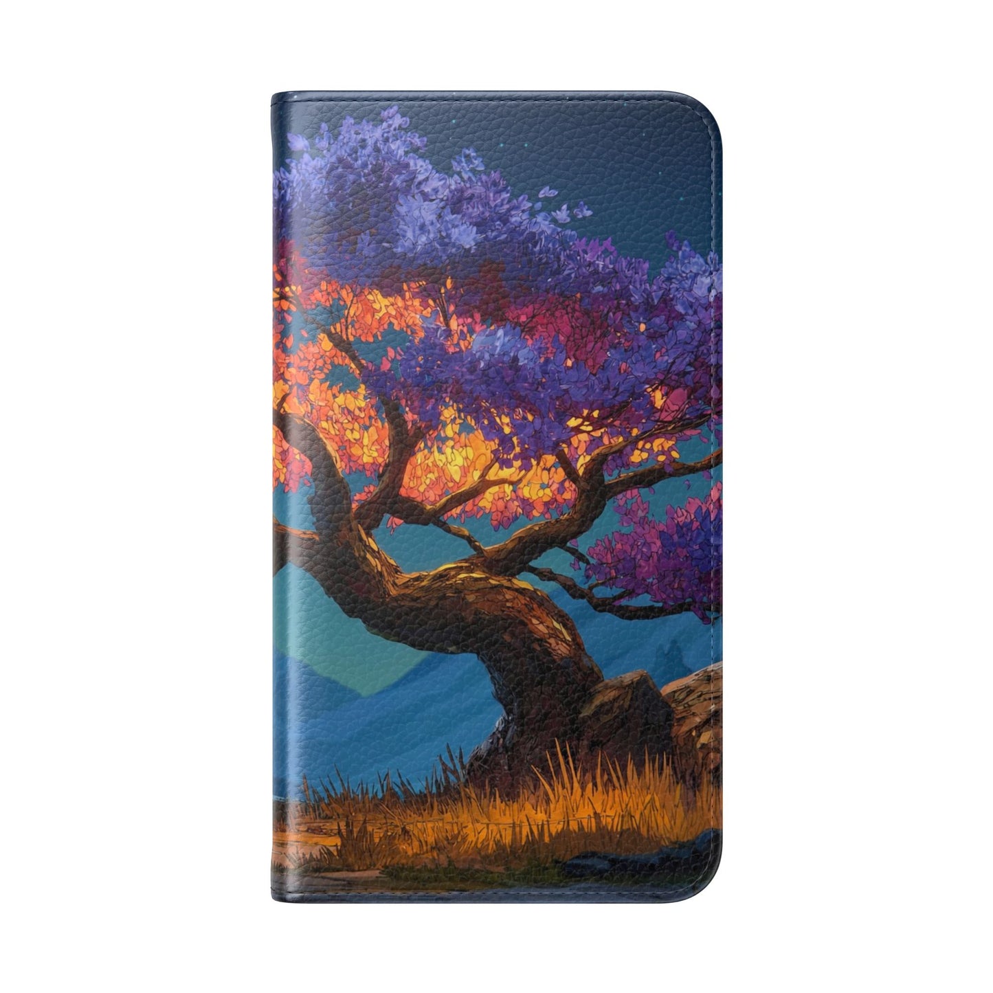 Violet Flame Tree Flip Cases – Twilight Mountain Glow Case