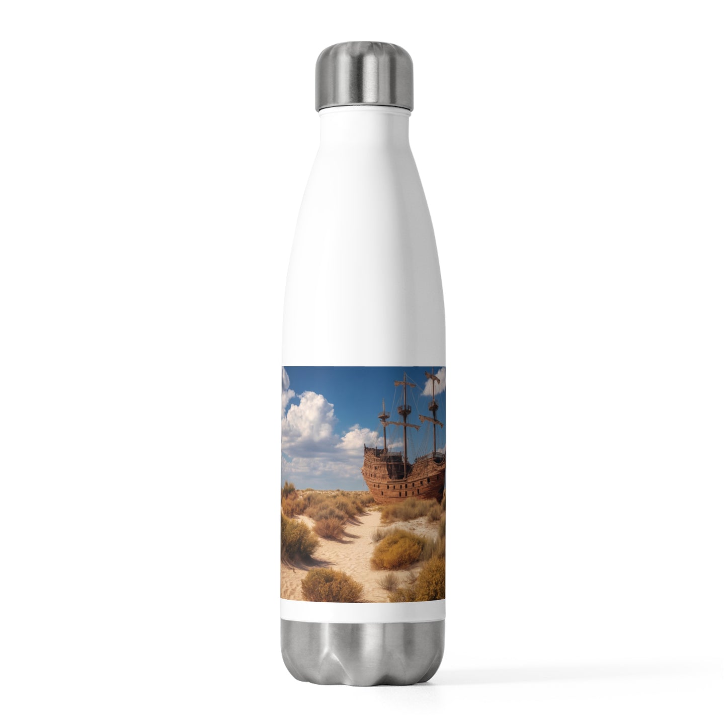 Desert Shipwreck 20oz Insulated Bottle – Sun-Scorched Galleon Dreamscape
