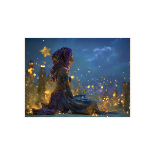 Starlit Sage Ceramic Photo Tile – Whispering Night’s Quiet Majesty