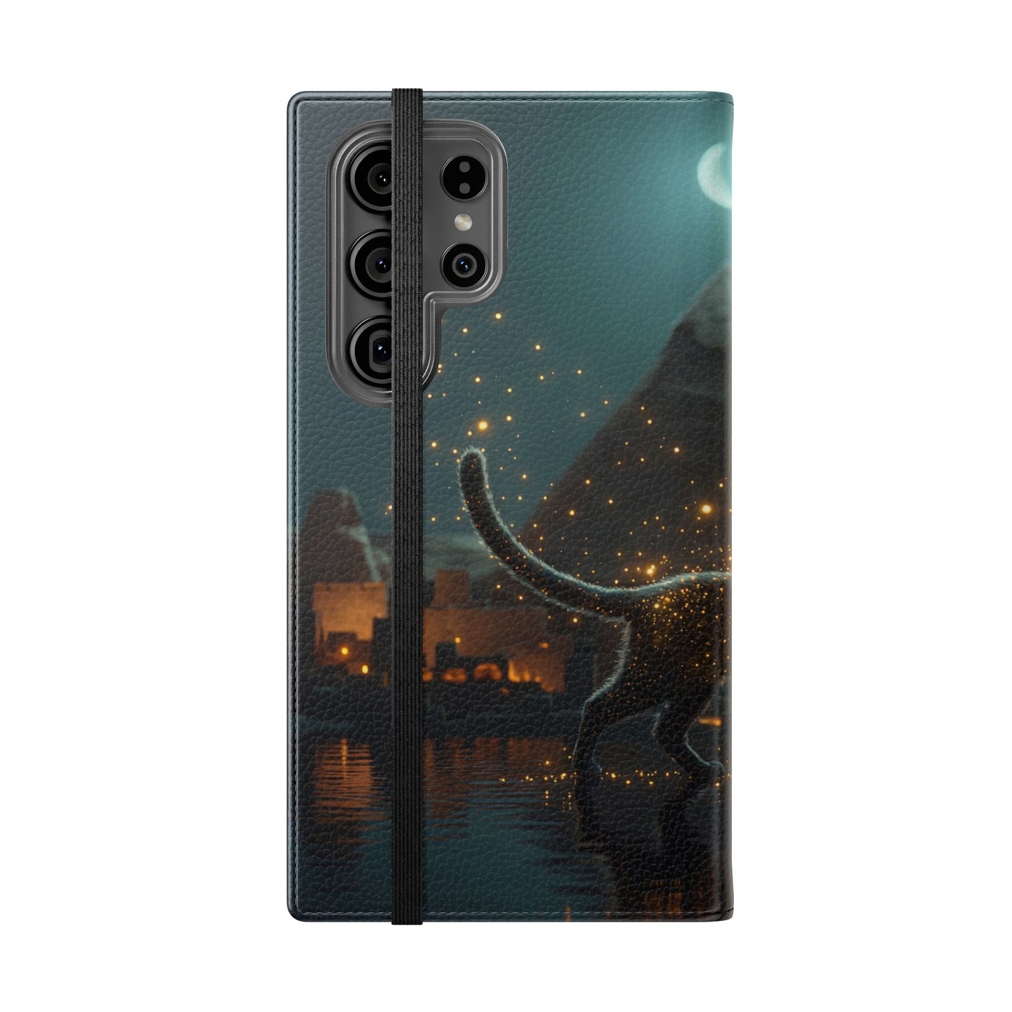 Celestial Vortex Flip Cases – Indigo Cloud Dreamscape