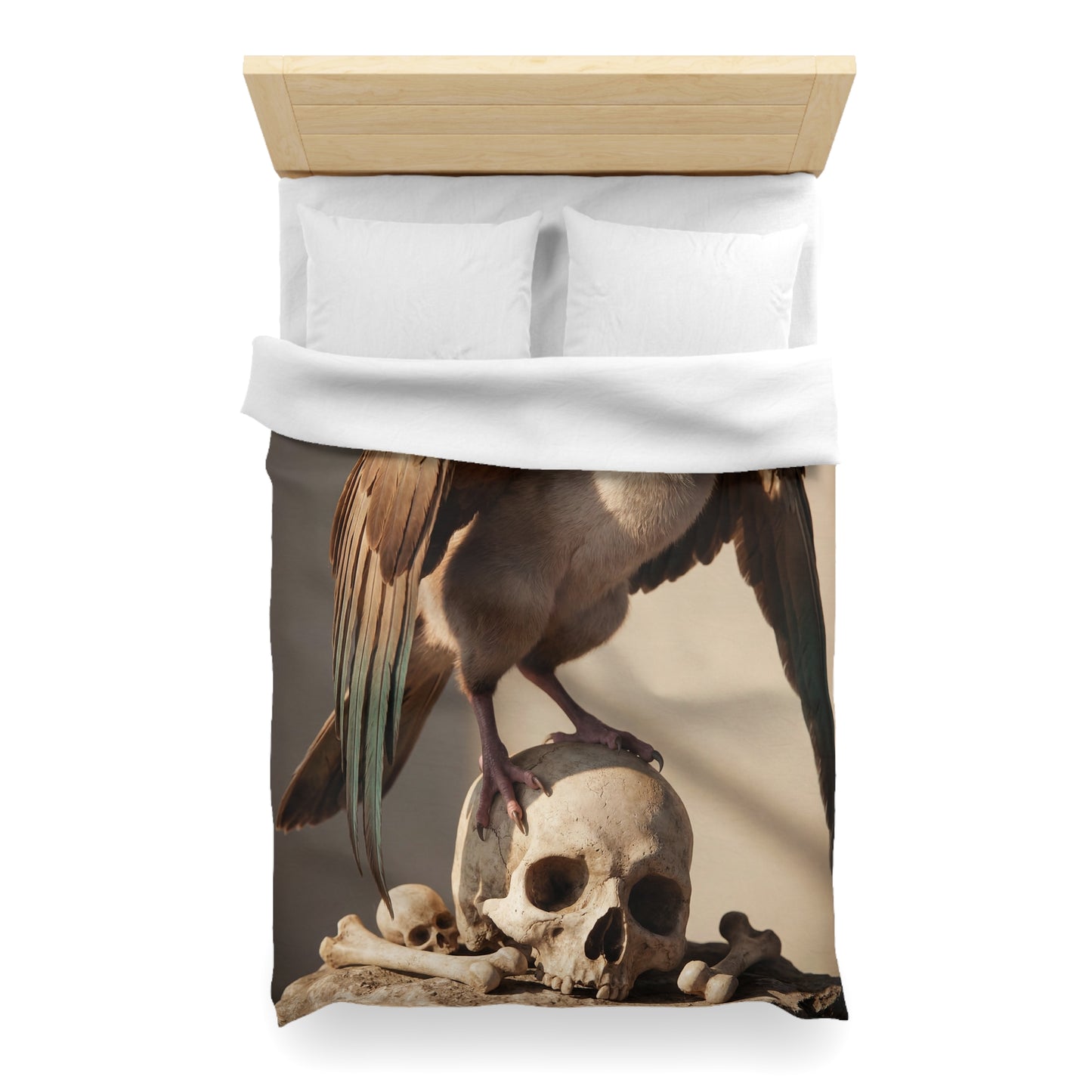 Winged Siamese Cat Duvet Cover – Sunlit Guardian of the Bone Altar