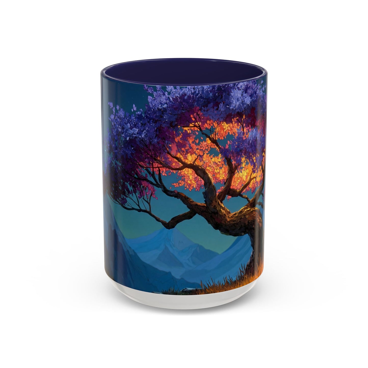 Celestial Tree Accent Coffee Mug (11, 15oz) – Twilight Bloom Dreamscape