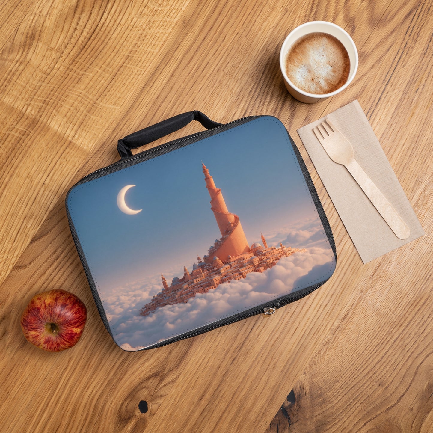 Cloud City Mosque Lunch Bag – Twilight Serenity Above the Sea of Clouds