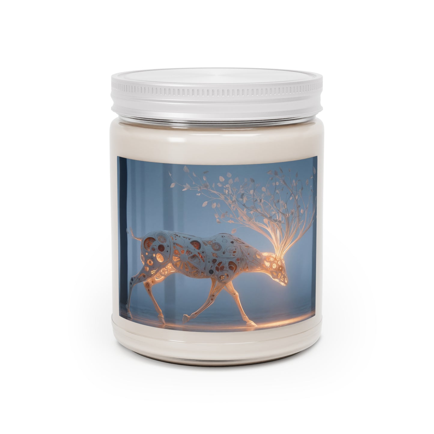 Luminescent Mechanical Deer Candle – Golden Heartwood Forest Glow