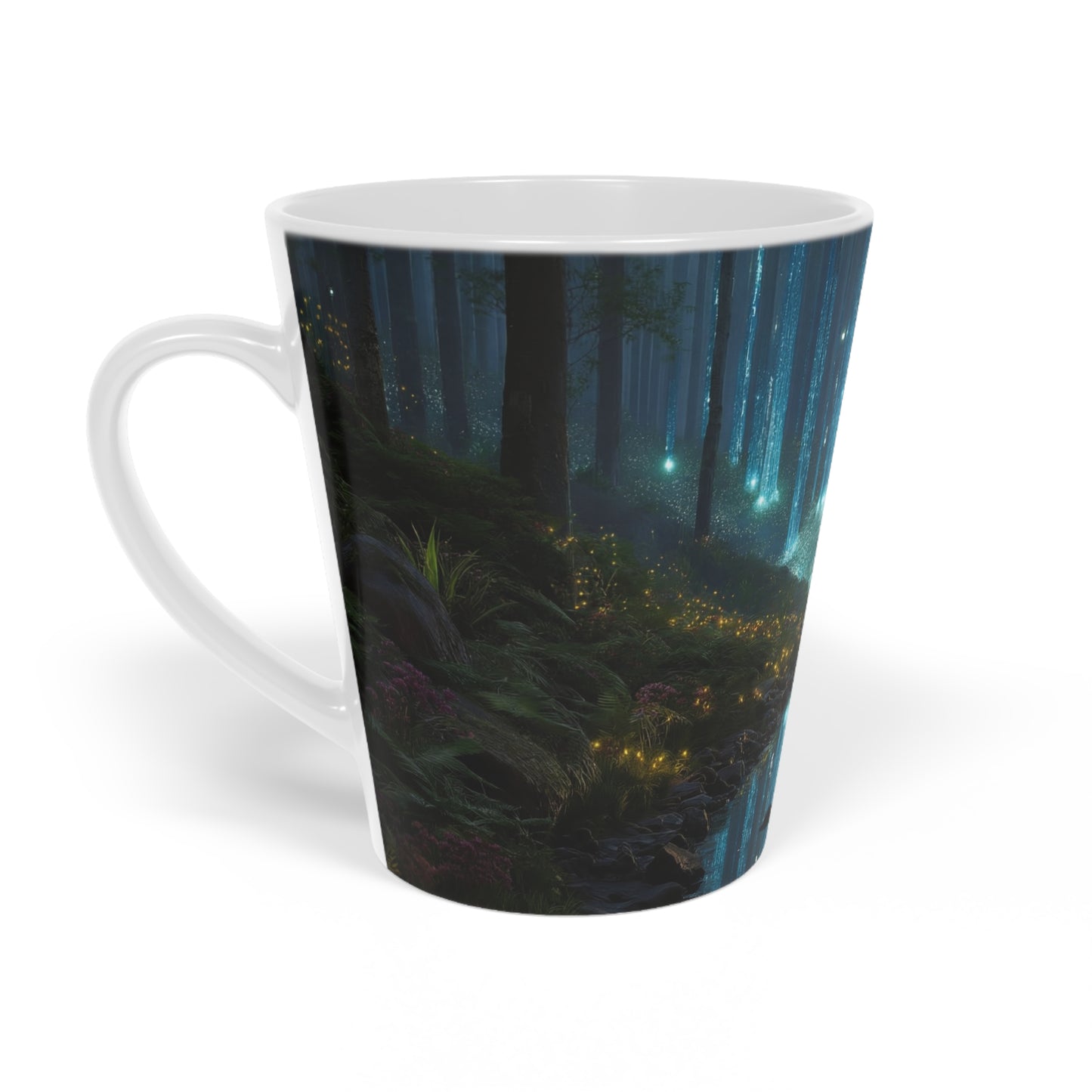 Celestial Waterfall Latte Mug, 12oz – Twilight Grove Dreamscape