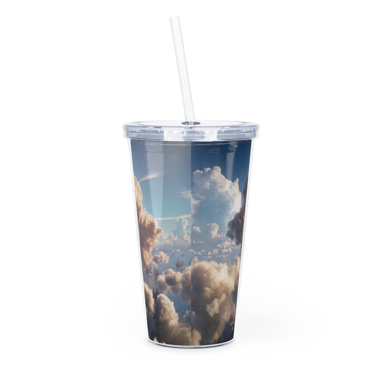 Cloud Arch Fleet Plastic Tumbler with Straw – Golden Horizon Armada