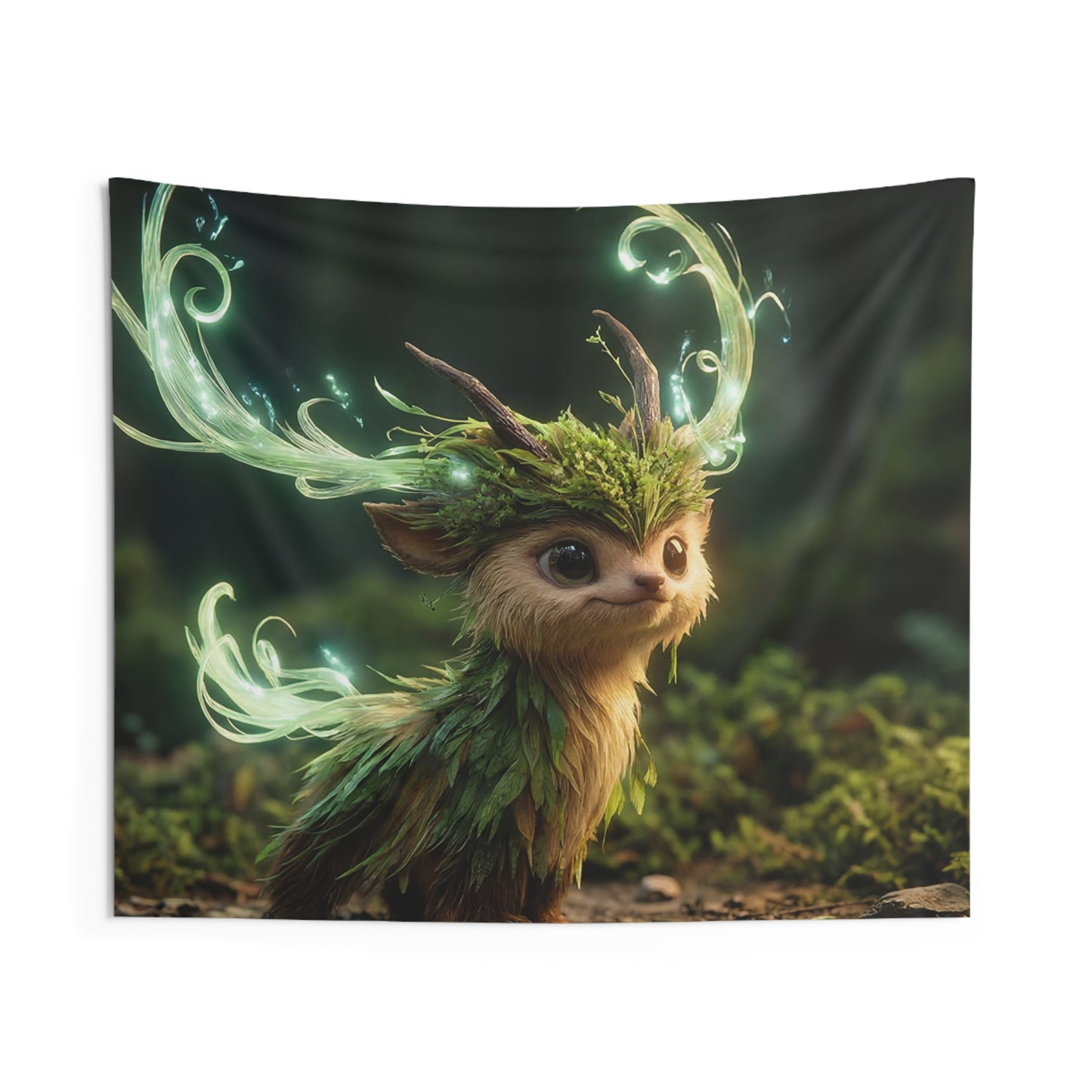 Forest Spirit Deerling Indoor Wall Tapestries – Whispering Grove Guardian