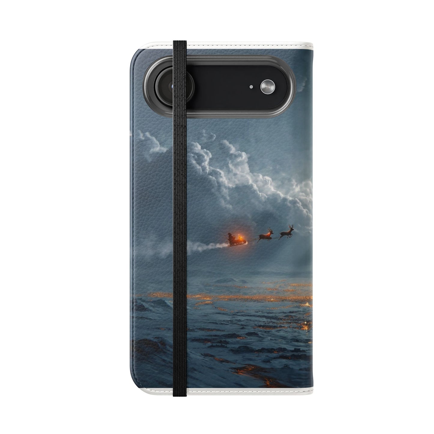 Moonlit Sleigh Flip Cases – Northern Lights Winter Journey