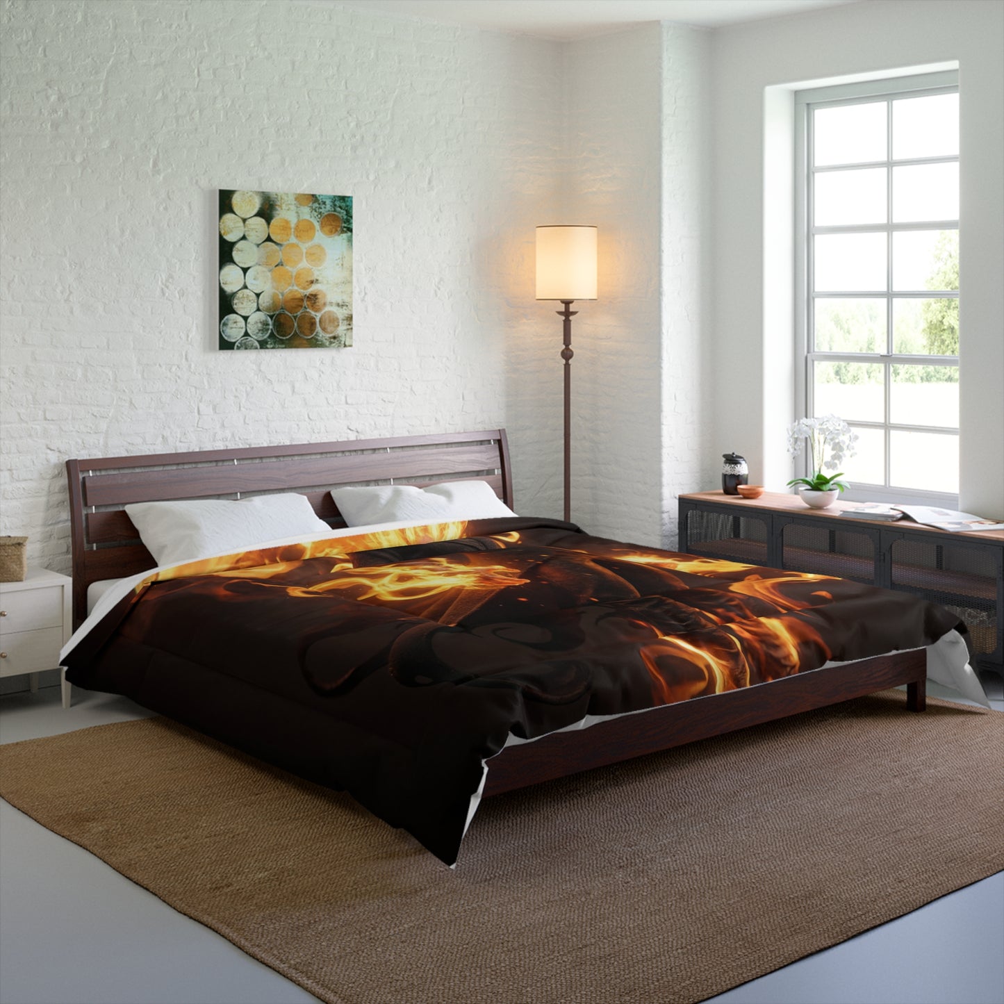 Fiery Sentinel Comforter – Embers of a Hollowed Flame