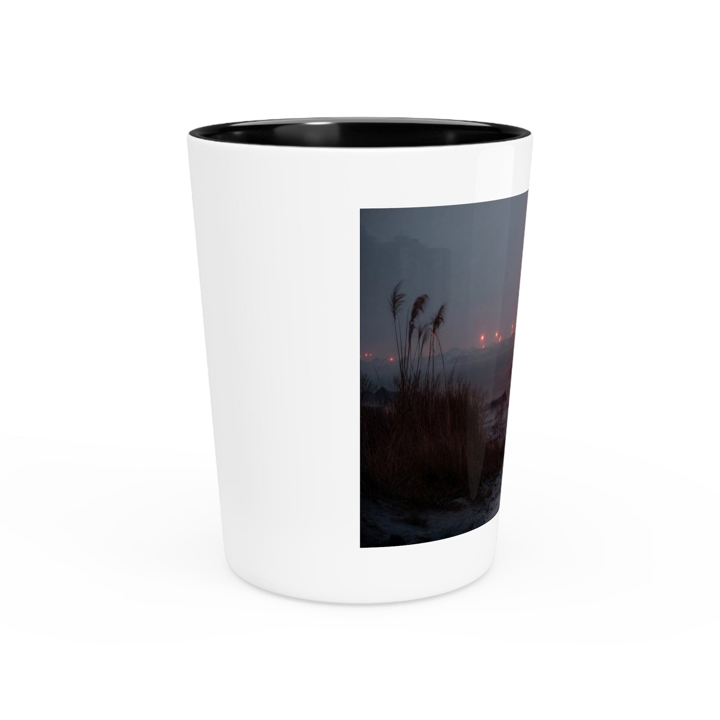 Crimson Circus Tent Shot Glass – Midnight Mirage on the Shore