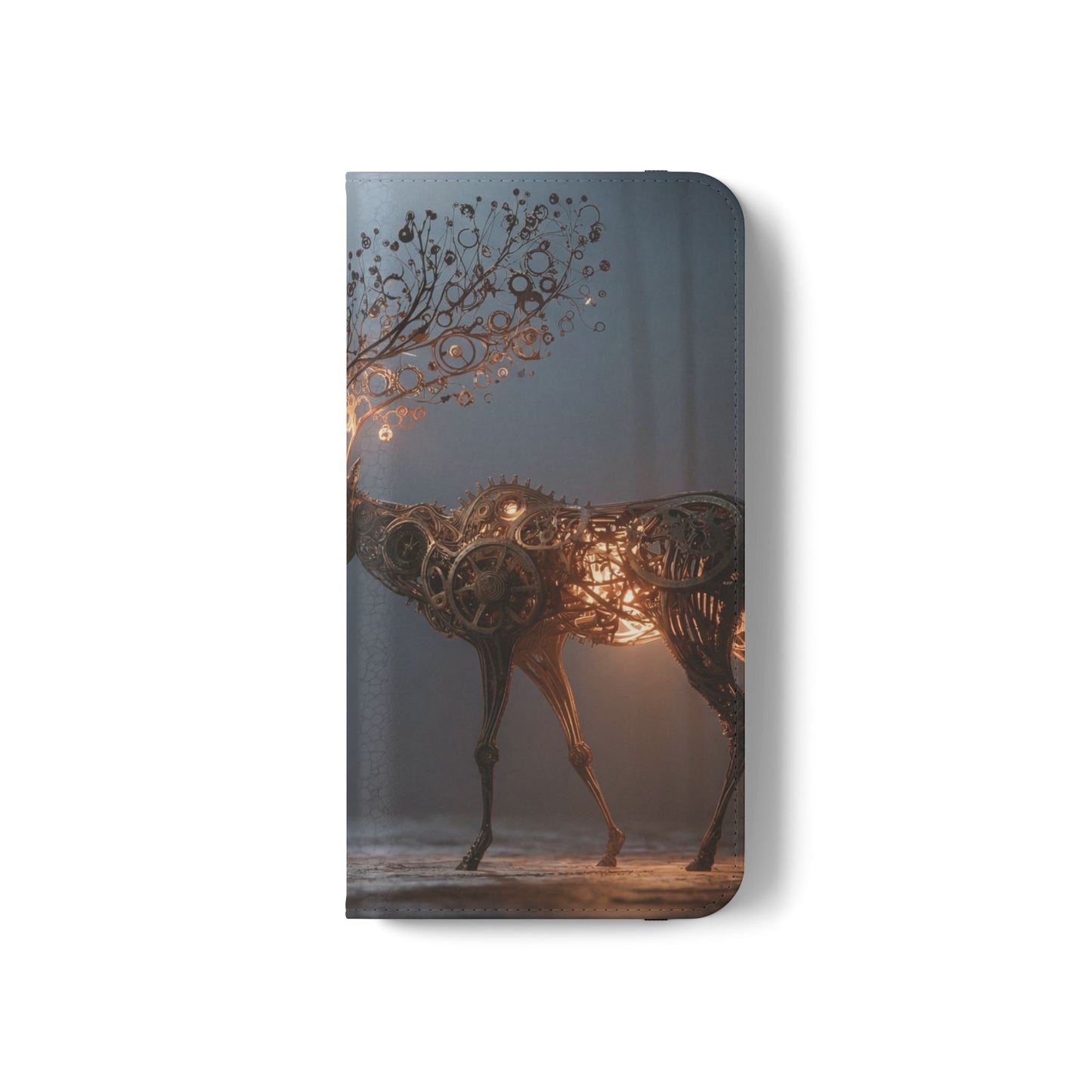 Mechanical Deer Flip Cases – Gears and Twilight Forest Guardian