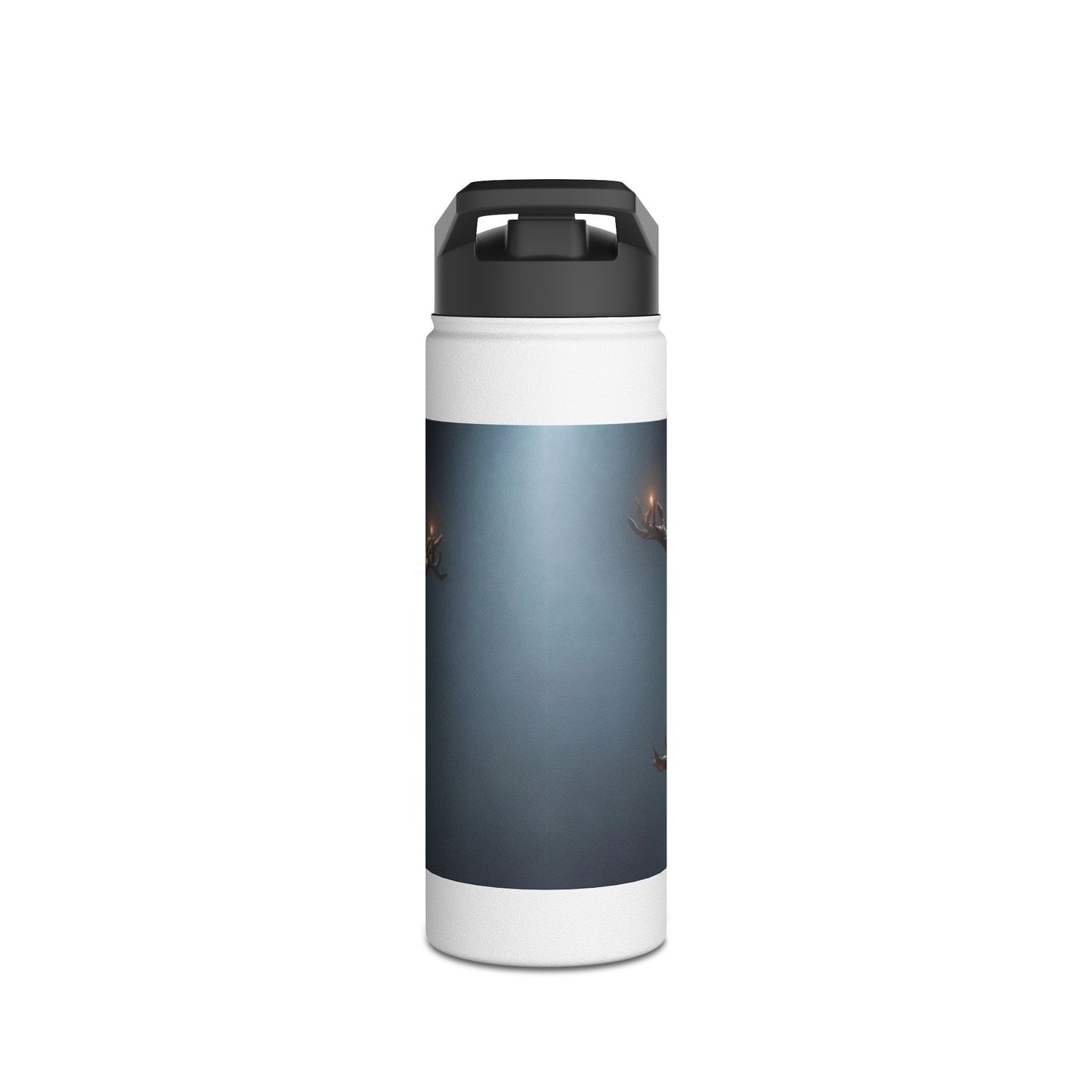 Celestial Stag Sentinel Stainless Steel Water Bottle, Standard Lid – Floating Guardian in Twilight