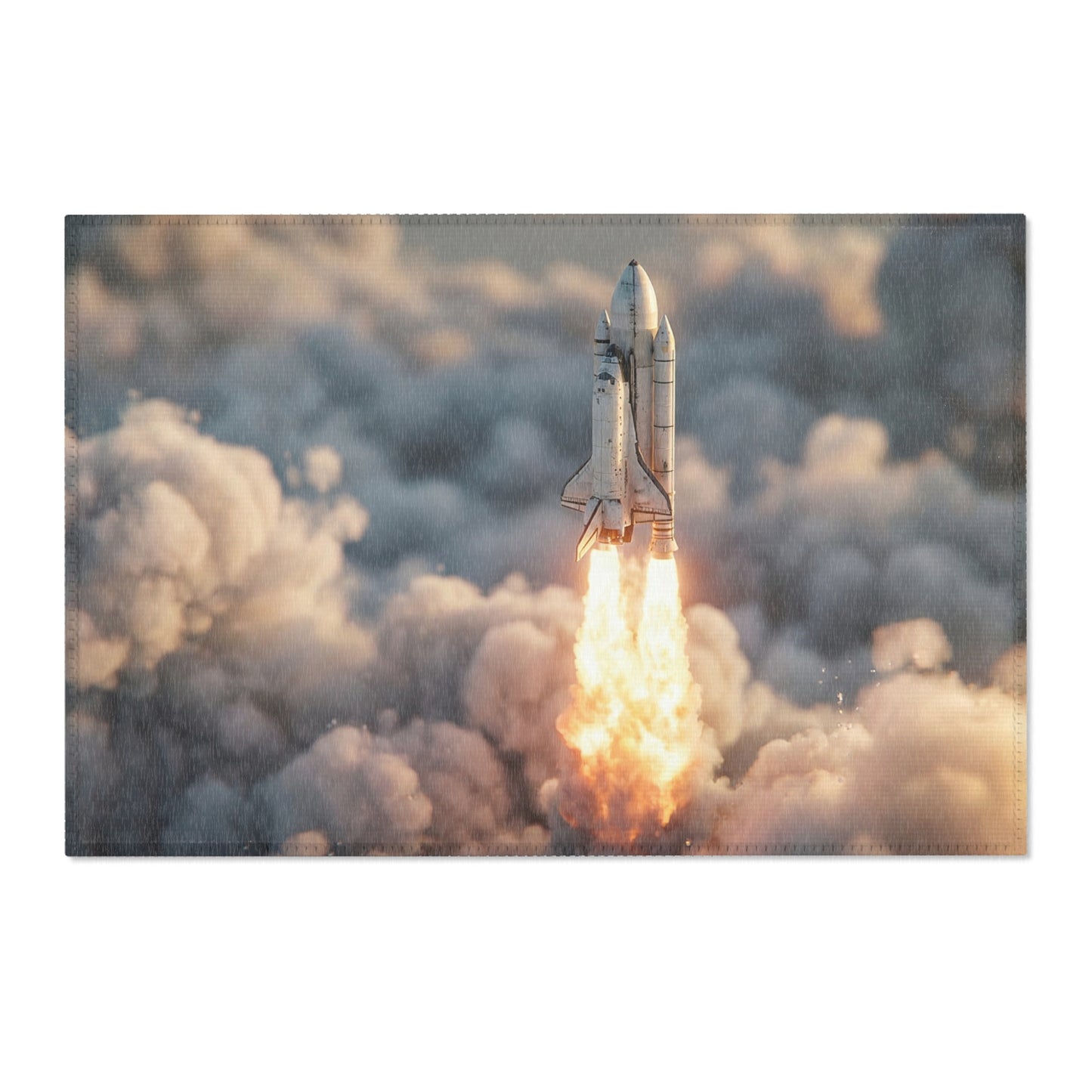 Space Shuttle Launch Area Rugs – Dawn’s First Orbit Dreamscape