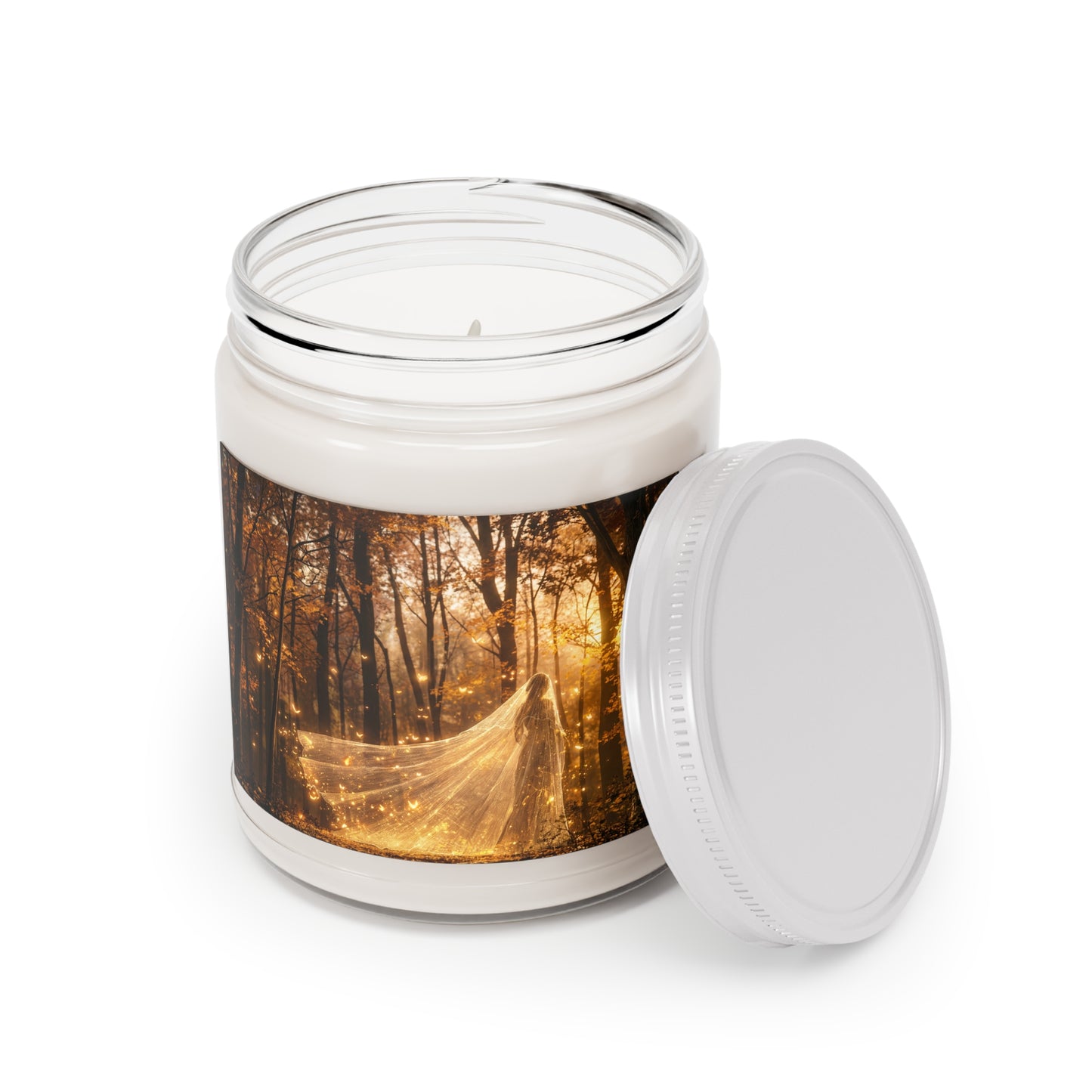 Enchanted Forest Veil Candle – Golden Twilight Guardian
