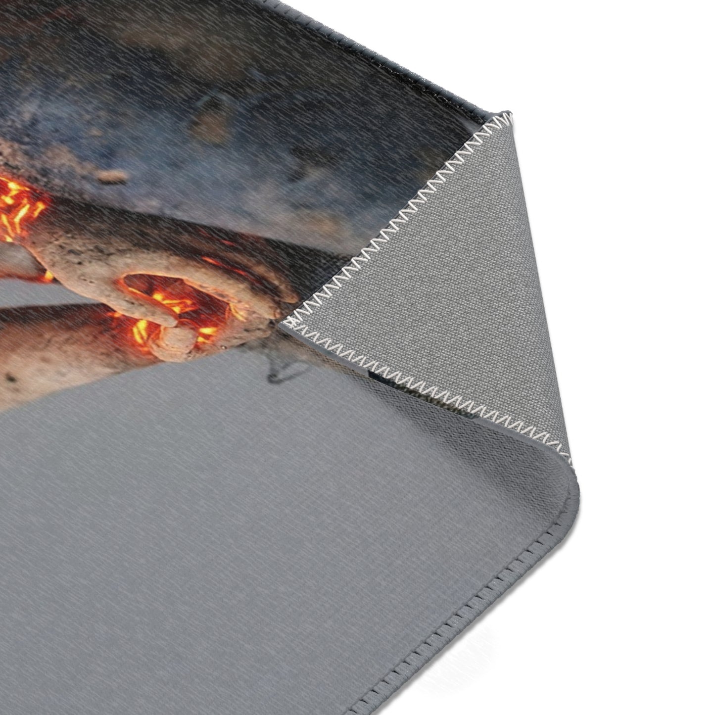 Fiery Awakening Area Rug – Crumpled Paper Soul in Blaze