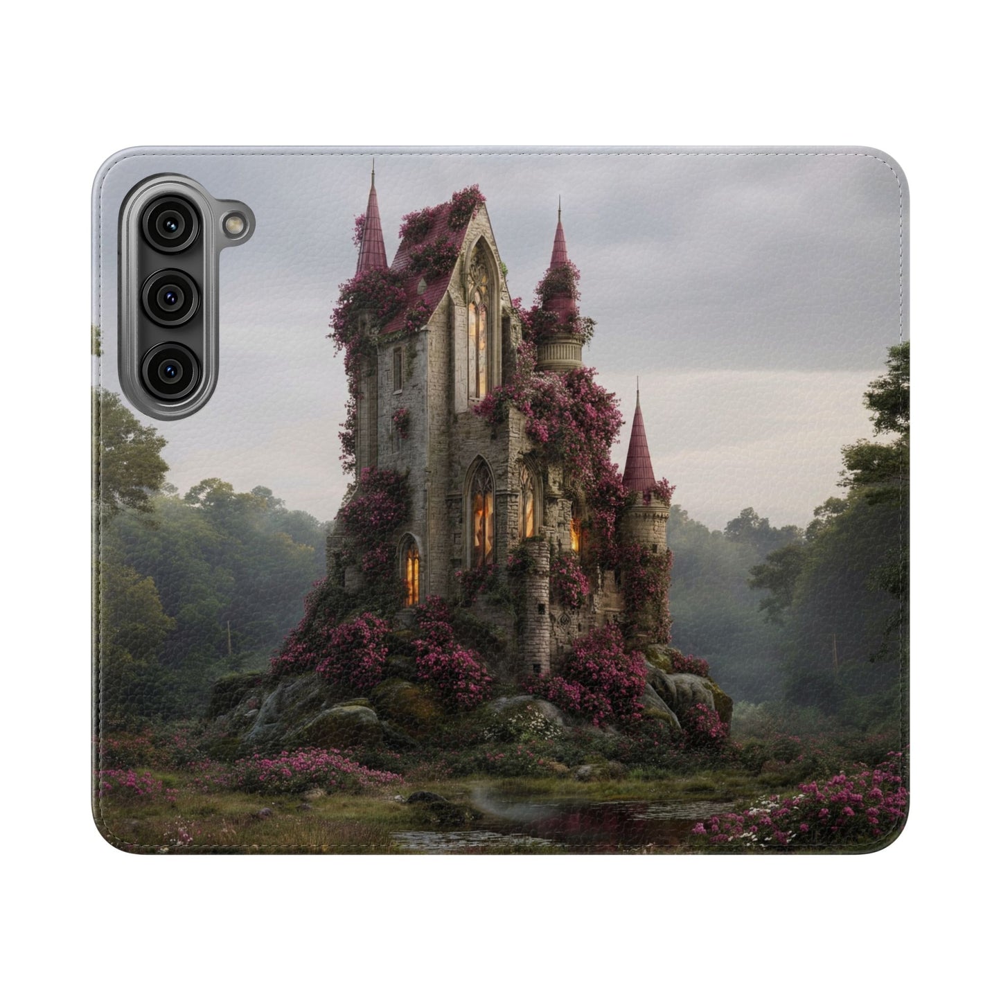 Blossom Spire Flip Cases – Pink Ivy Gothic Castle Cover