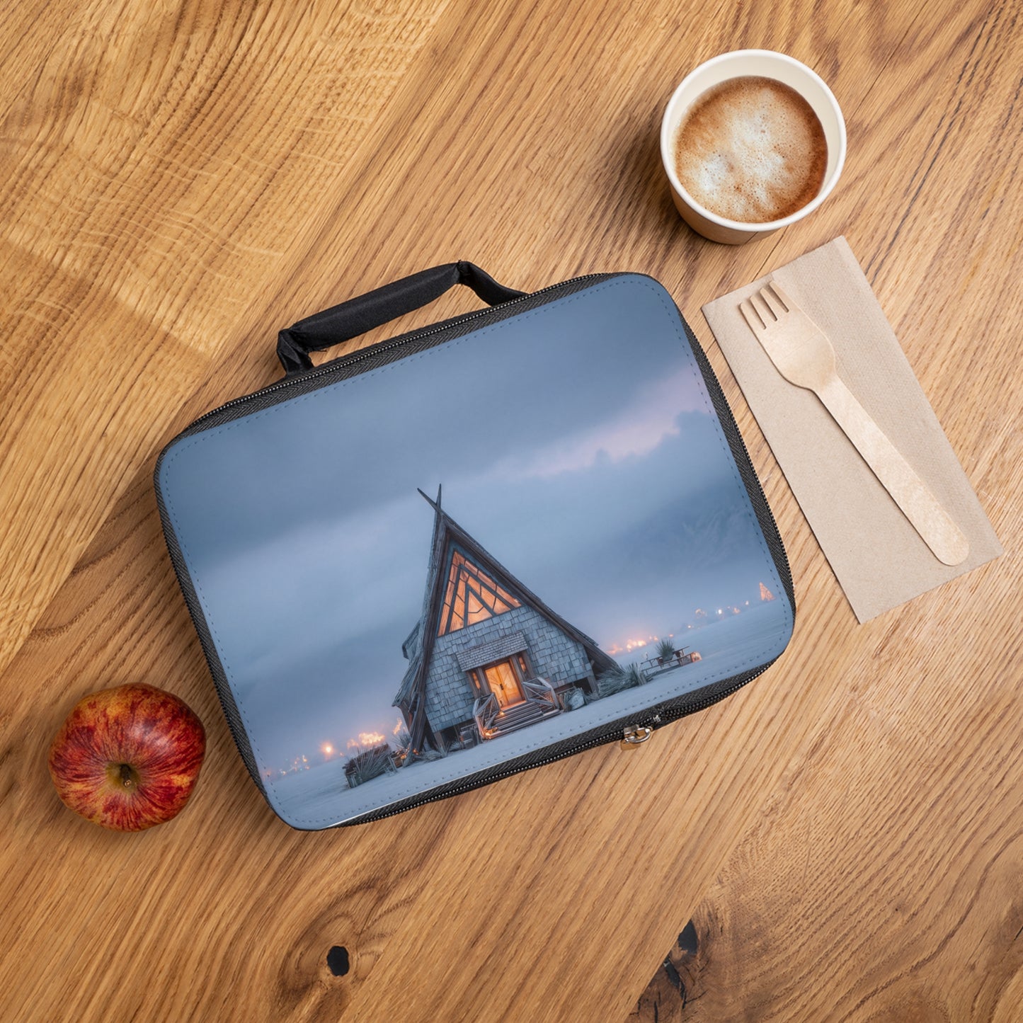 Arctic Chapel Lunch Bag – Warm Light in a Frozen World