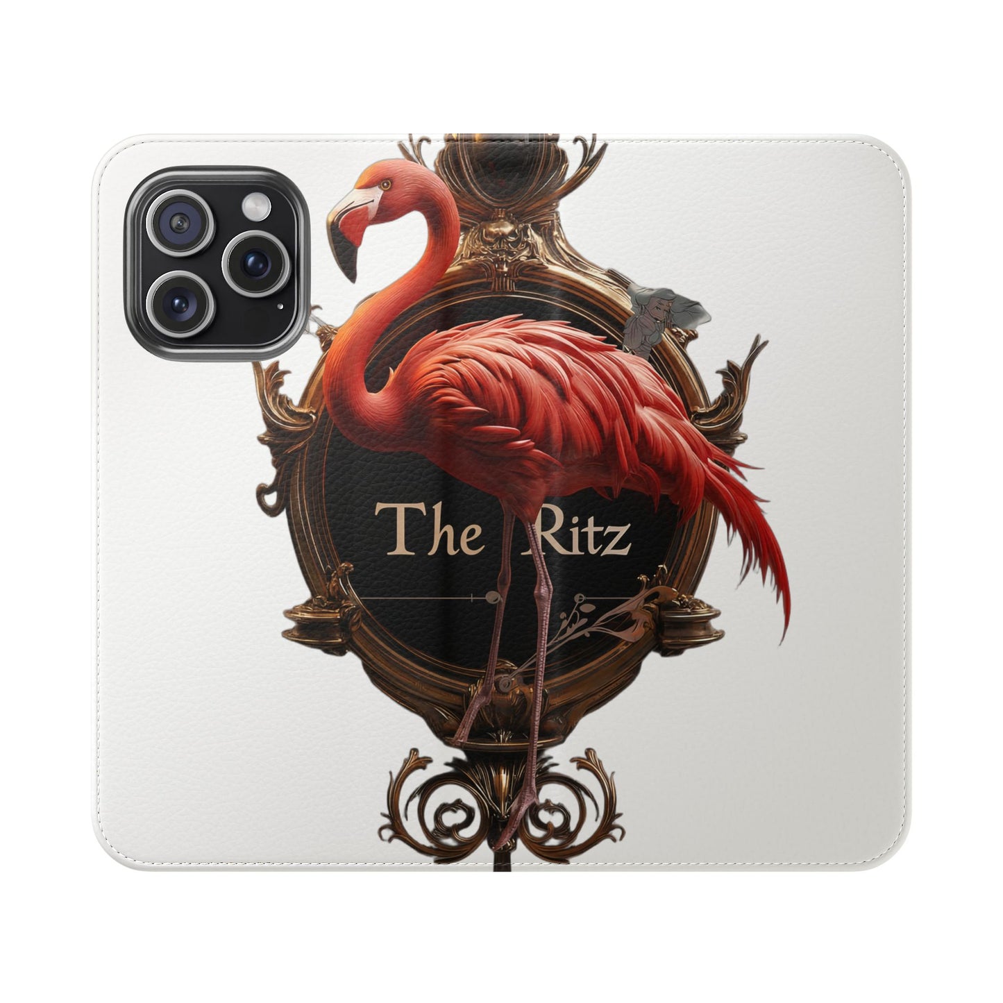 The Ritz Flamingo Flip Cases – Gilded Ornate Frame Art Design